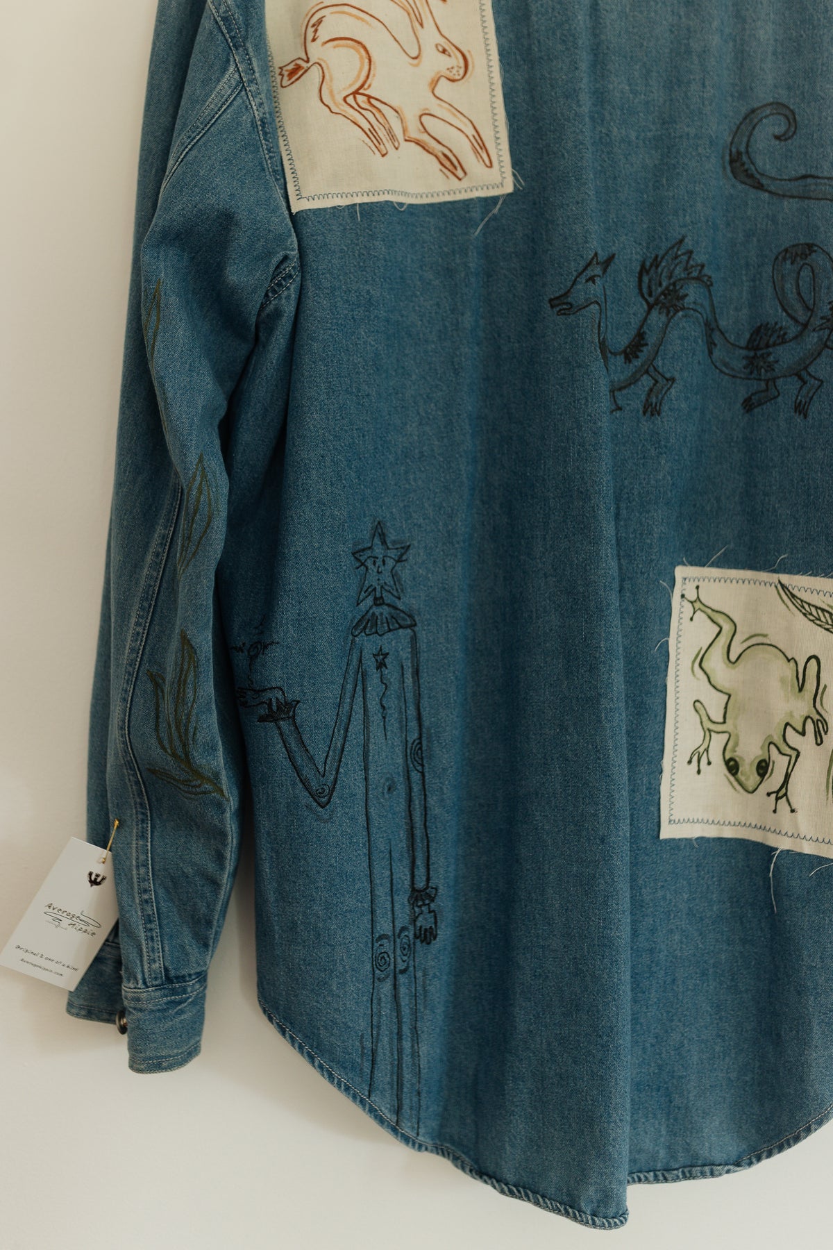 Patched & Painted Button Up - Earth In outlines