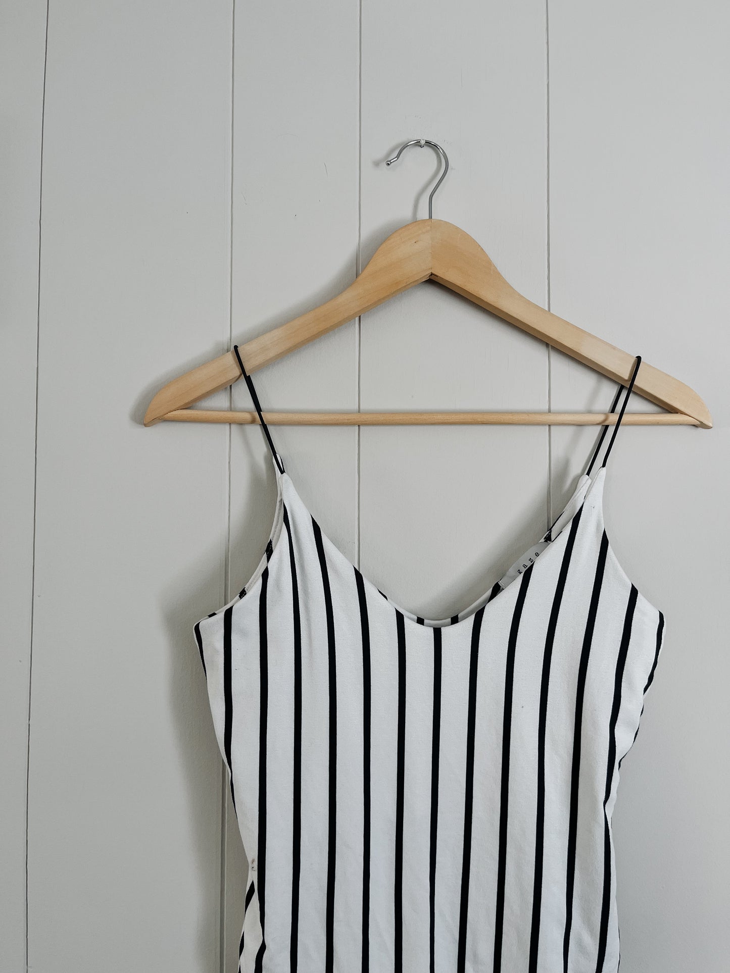 Black and White Striped Bodysuit