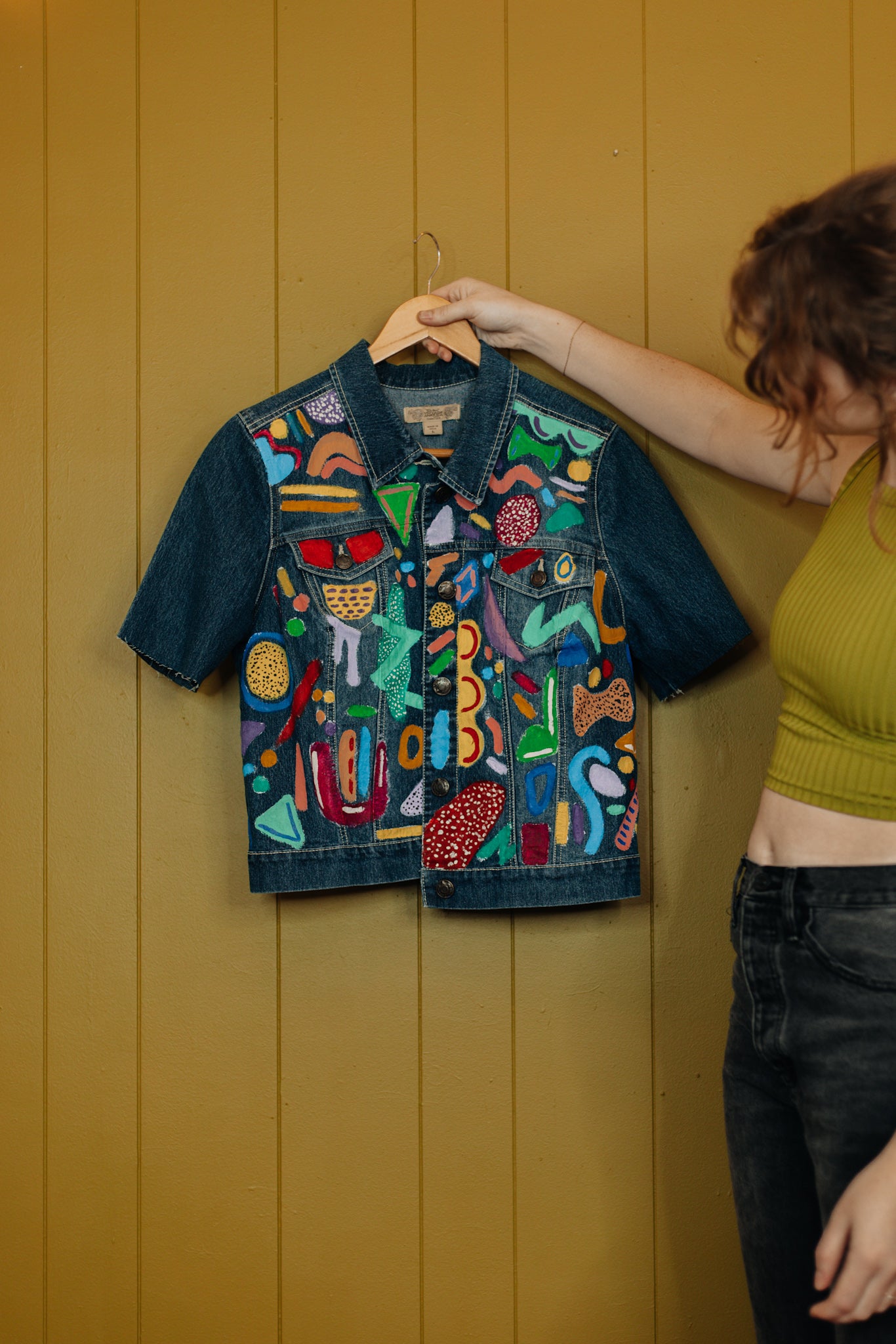 Color Splash Denim Top