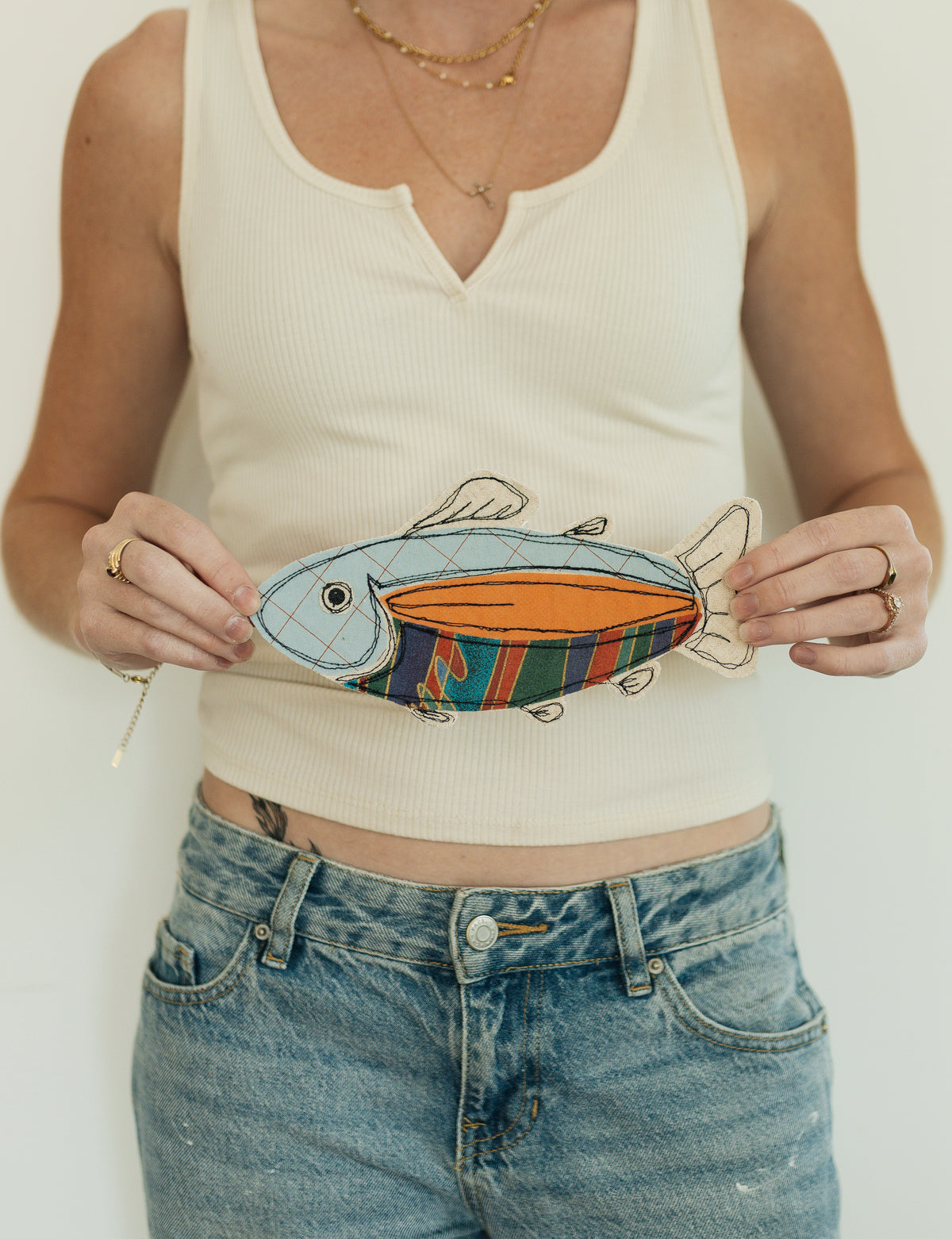Blue & Orange Fish Patch