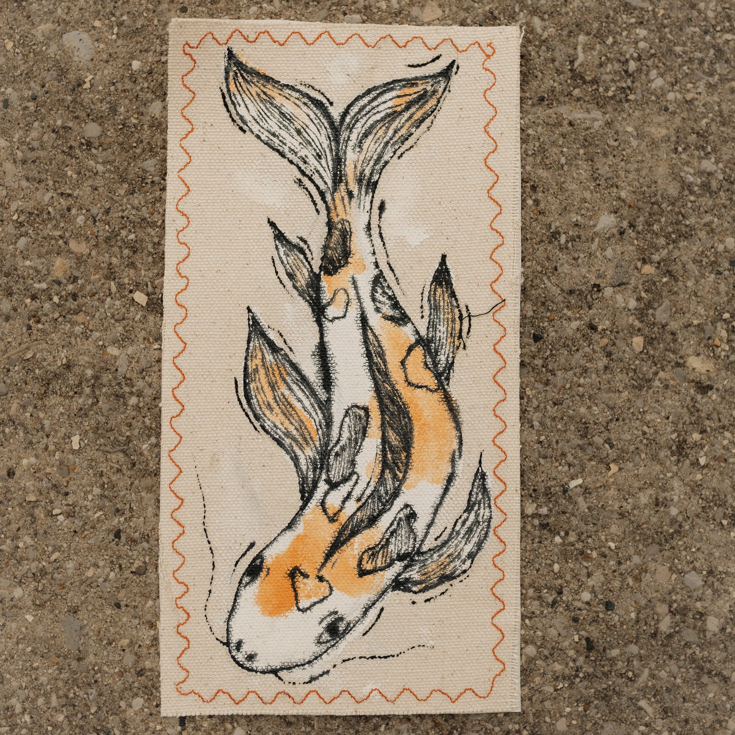 White & Orange Koi Patch