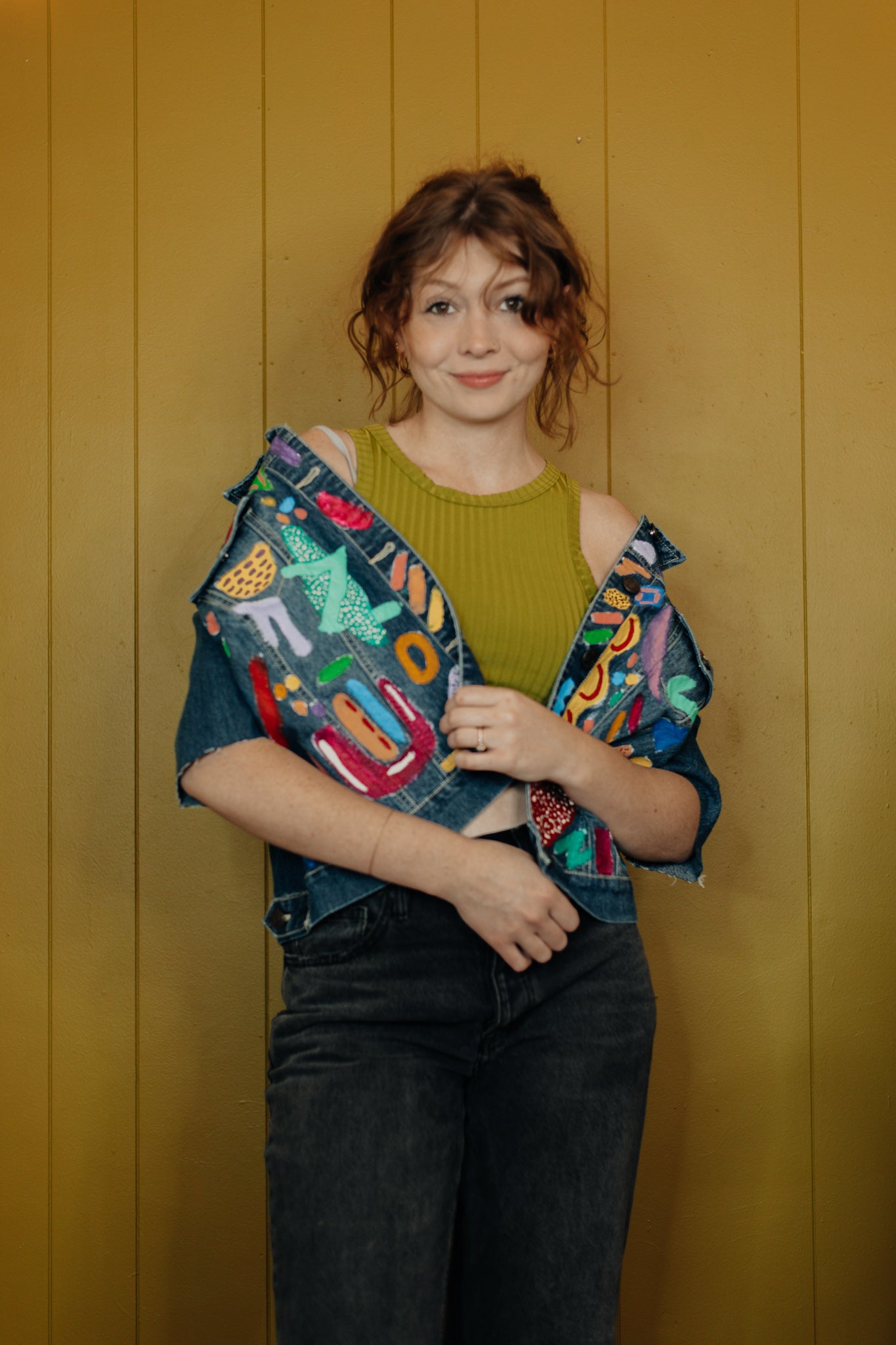 Color Splash Denim Top