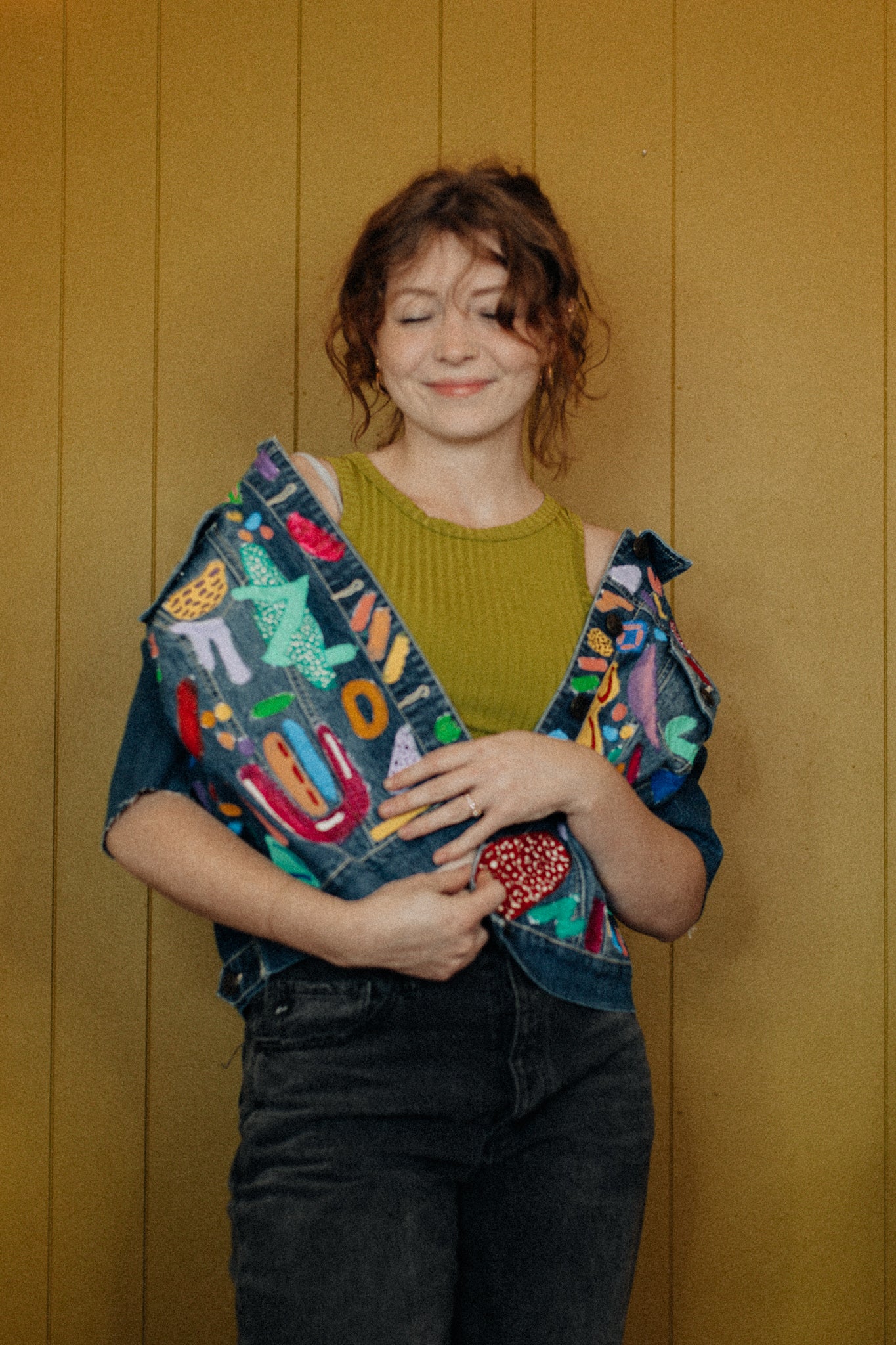 Color Splash Denim Top