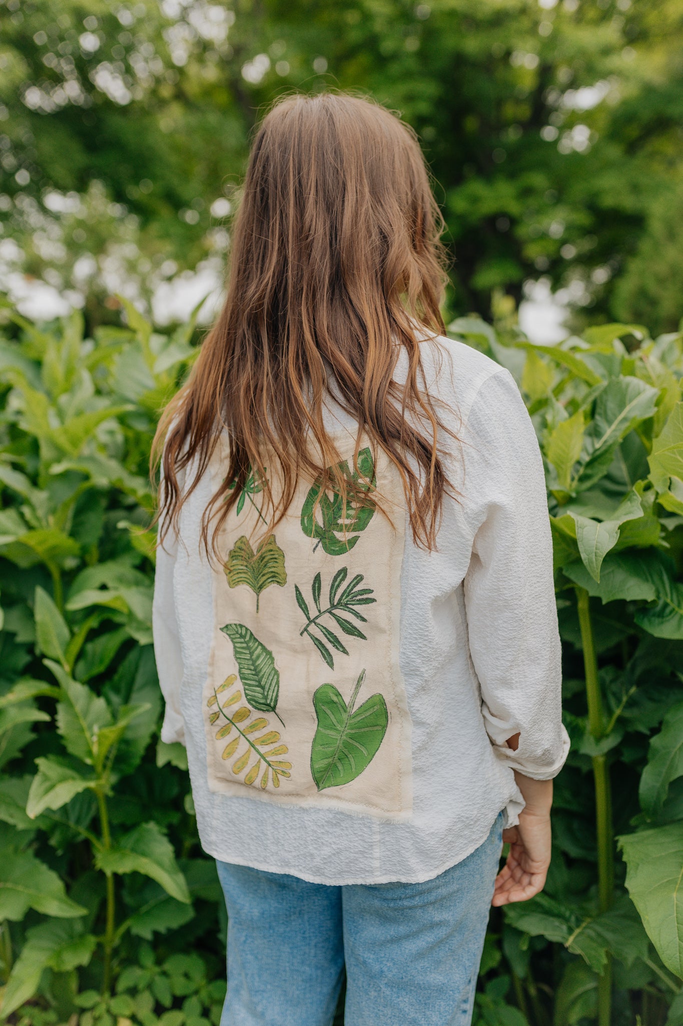 Leaves & Lines button up