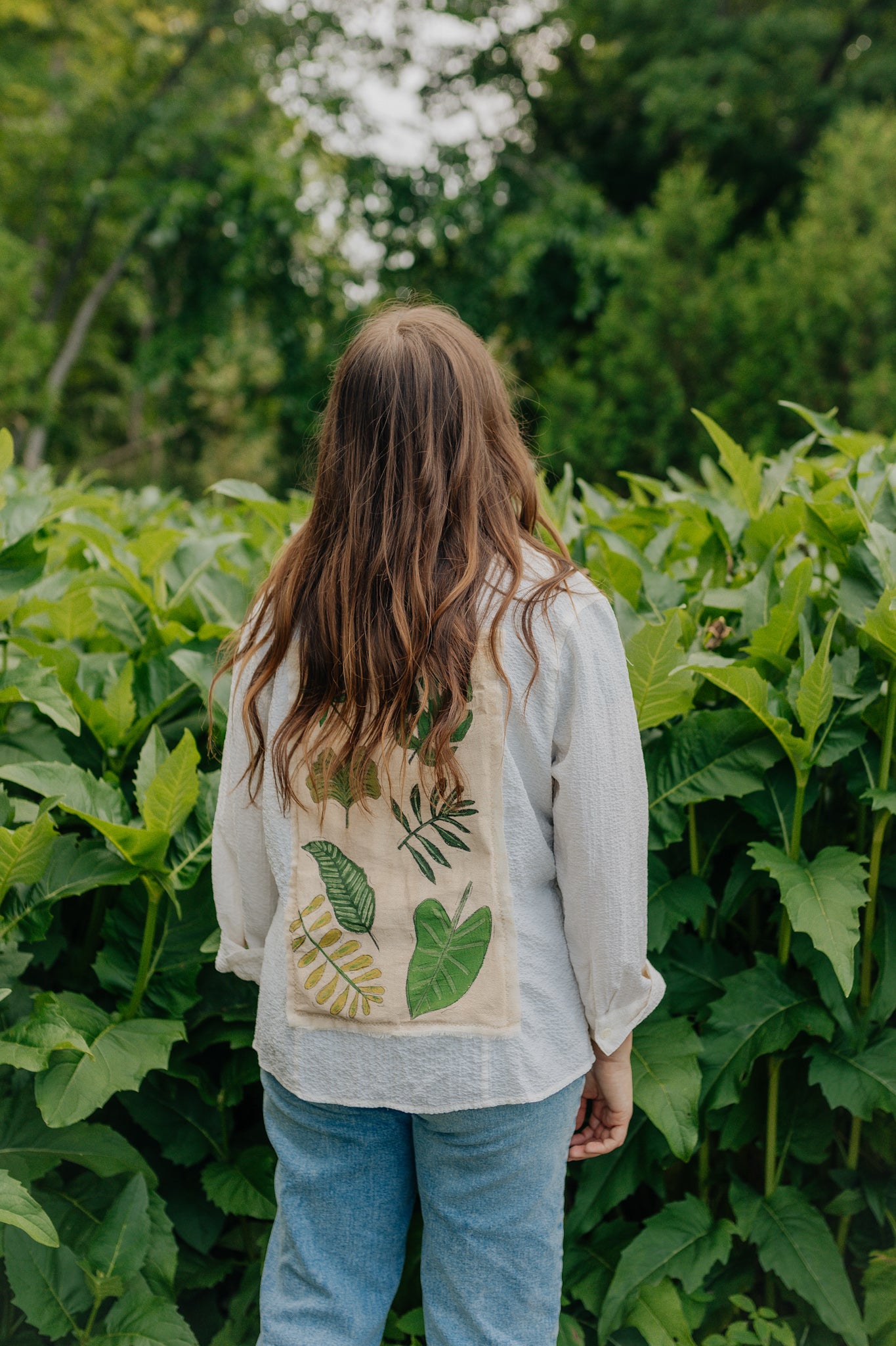 Leaves & Lines button up