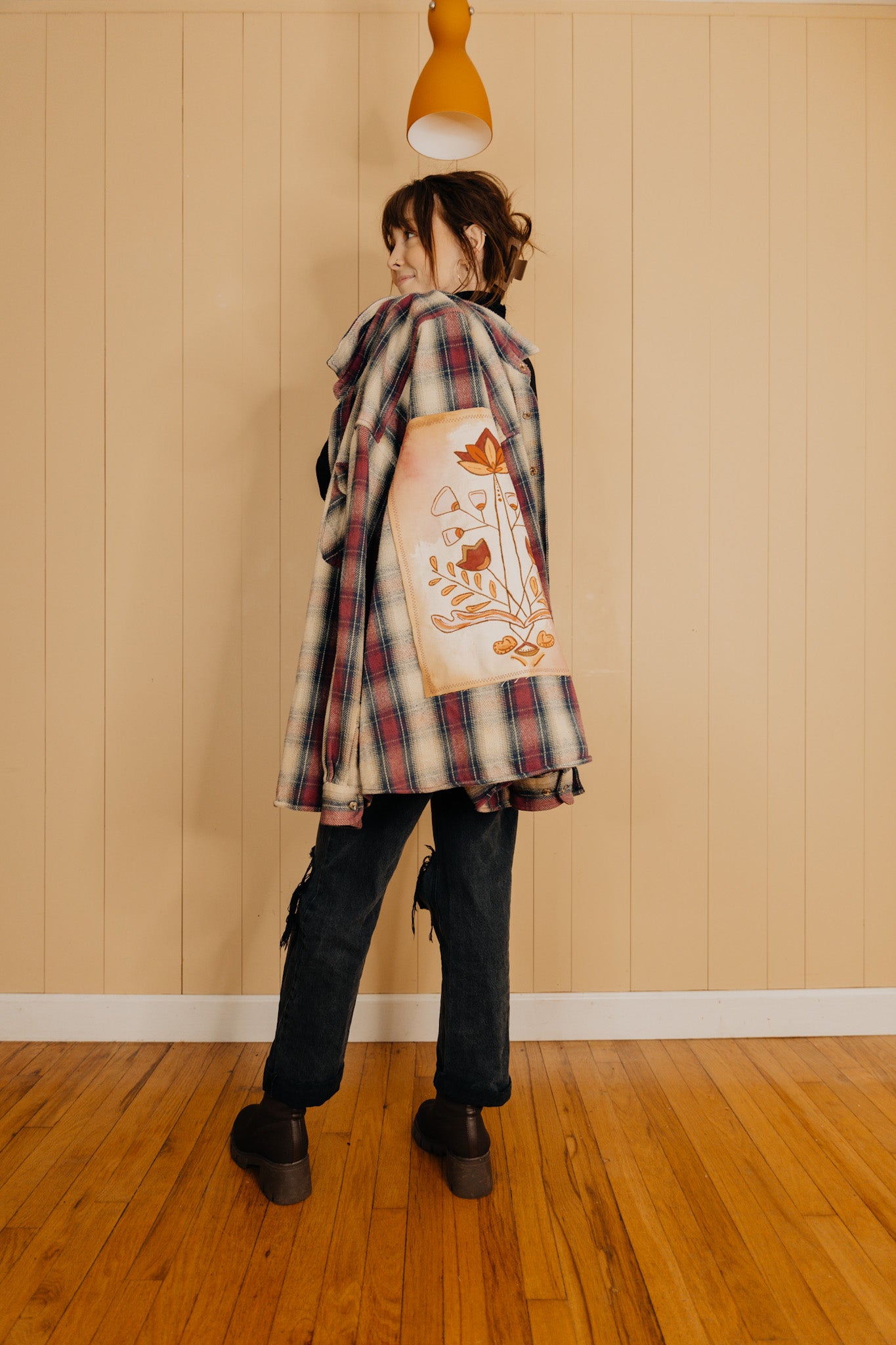 Pink Flower Flannel