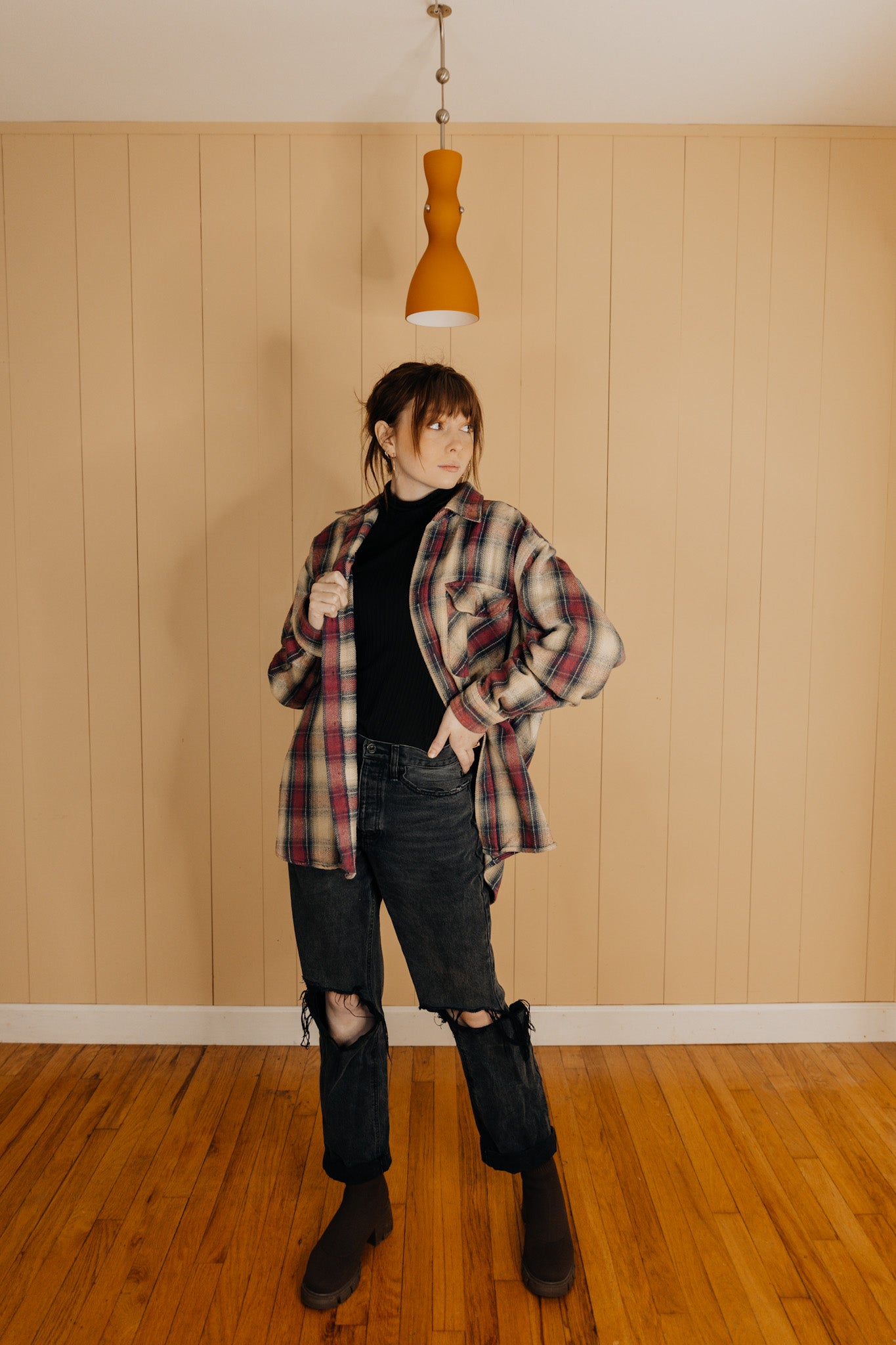 Pink Flower Flannel