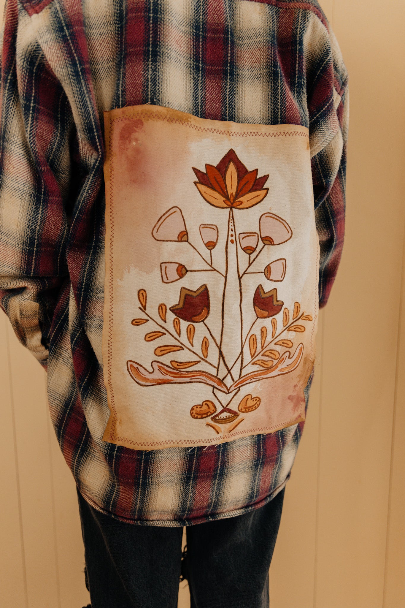 Pink Flower Flannel
