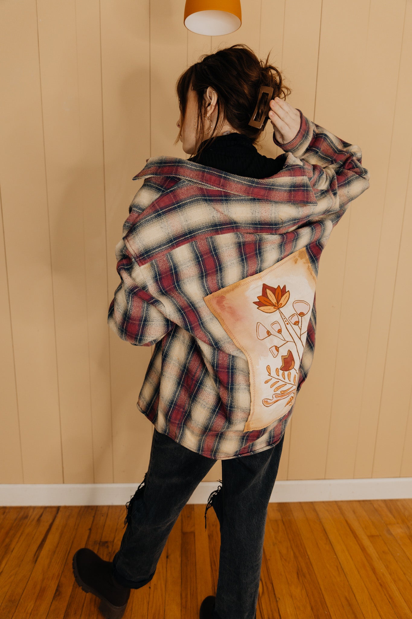 Pink Flower Flannel