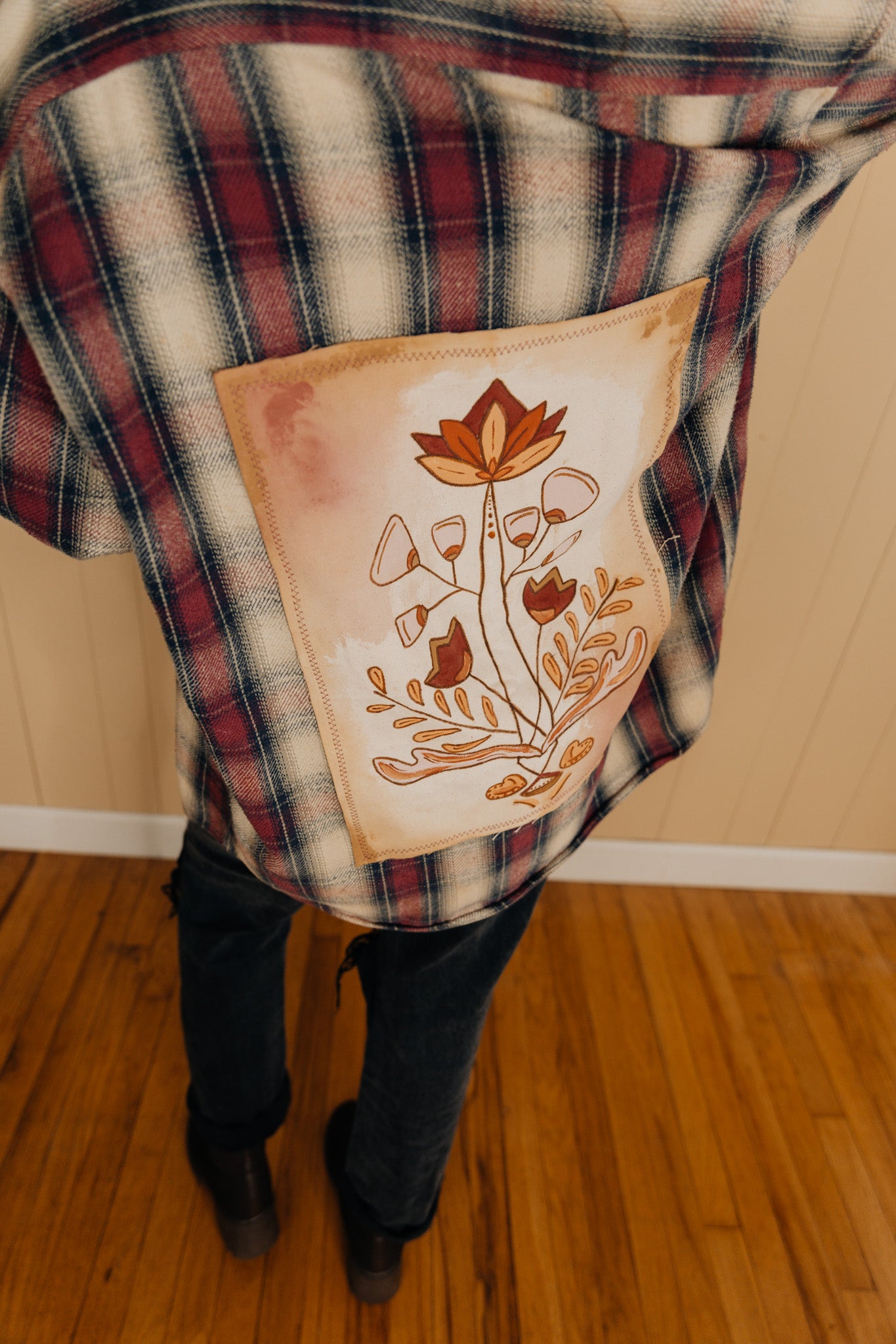 Pink Flower Flannel