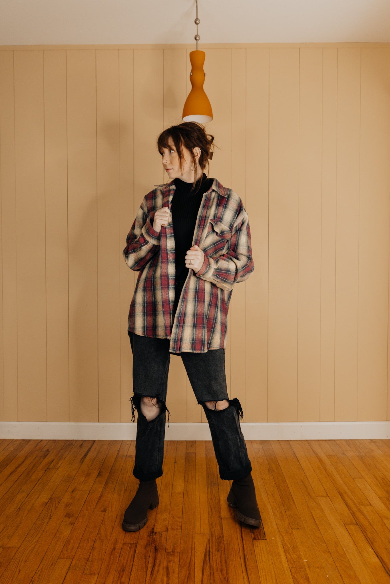 Pink Flower Flannel