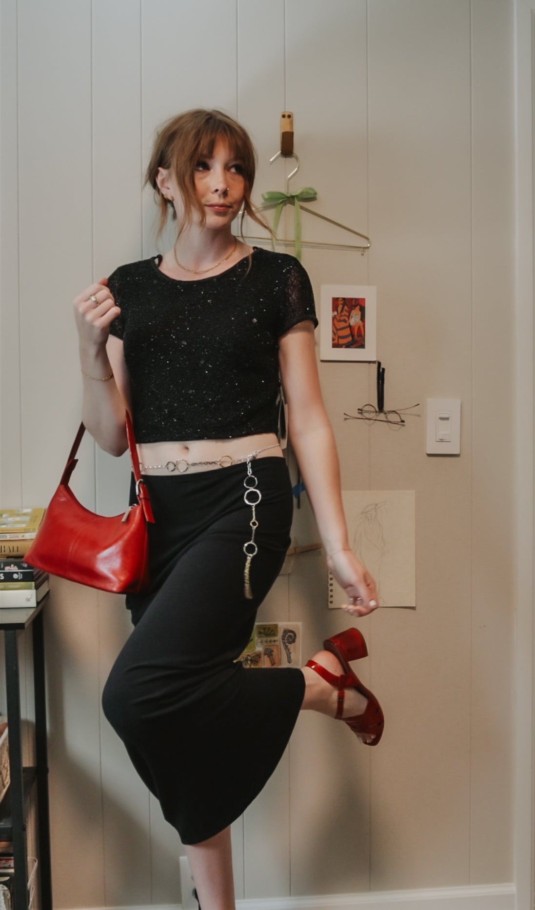 Black Beaded Top