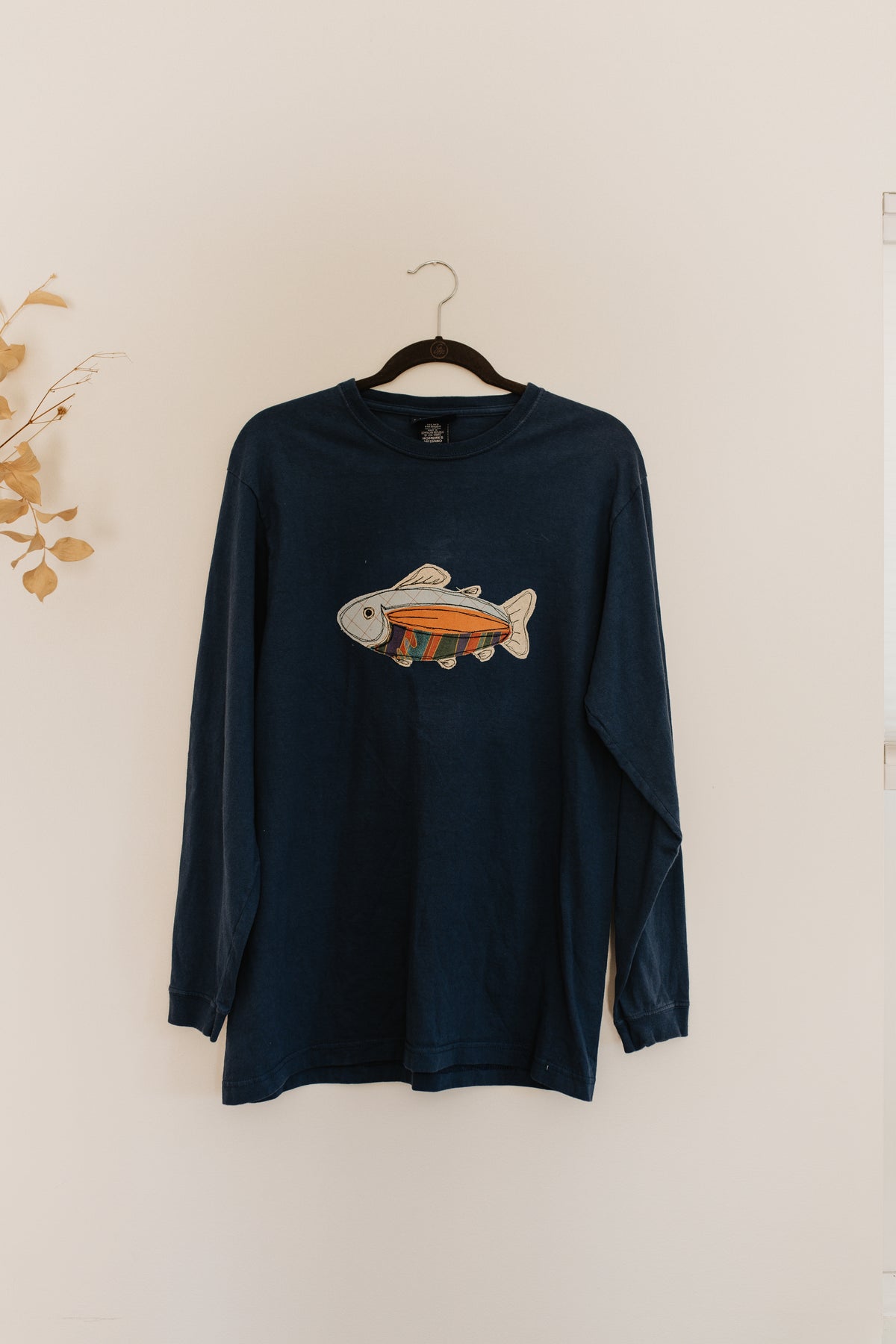 Fish Patched Blue Long Sleeve