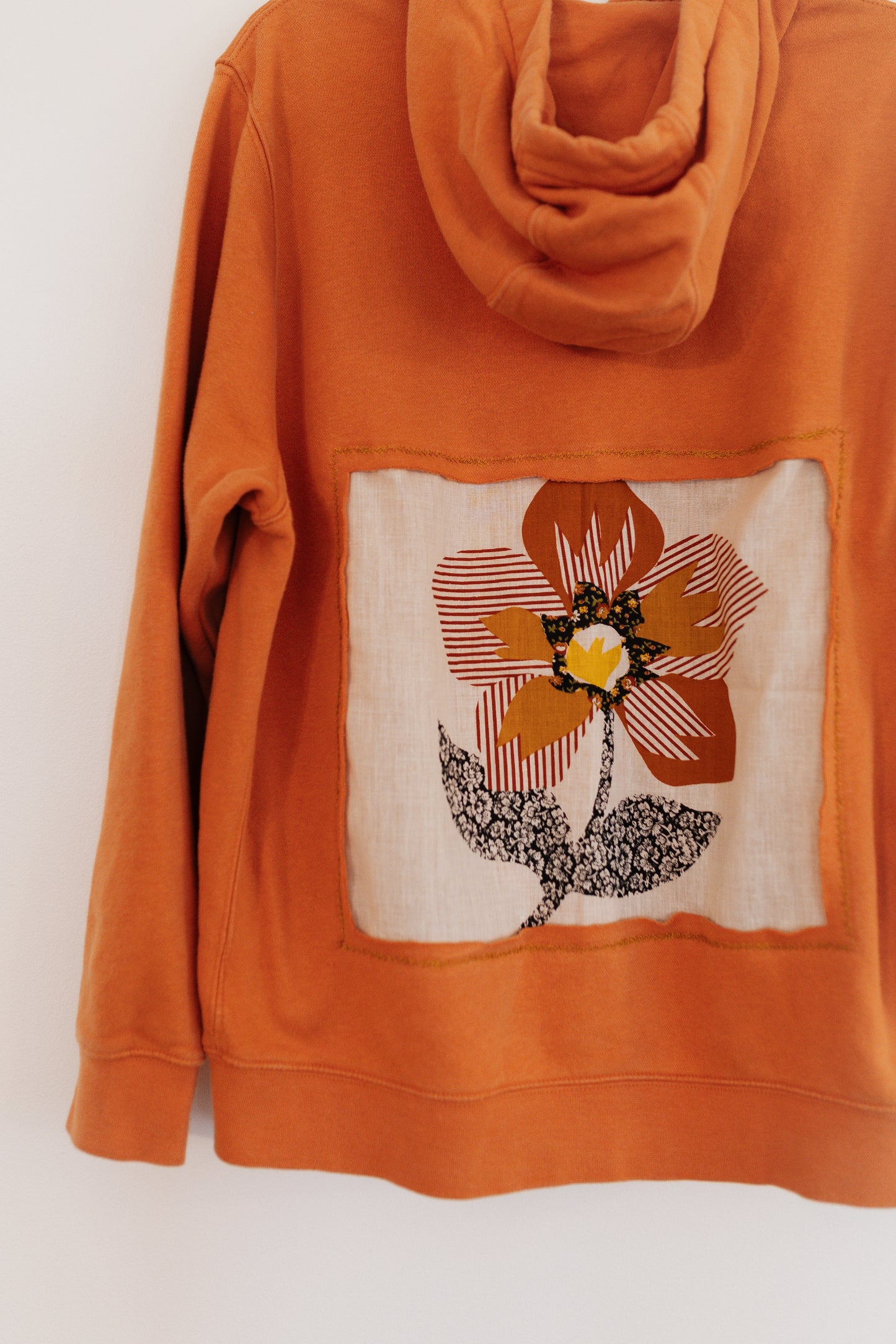 Orange Nike flower hoodie