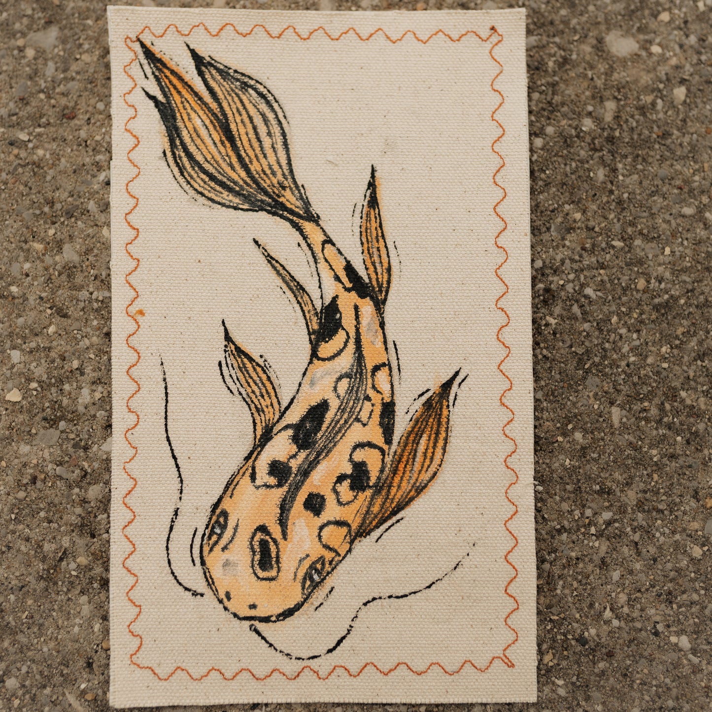 Orange Koi Patch