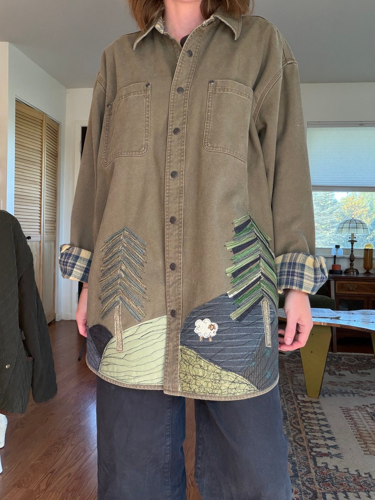 Pine tree & sheep jacket