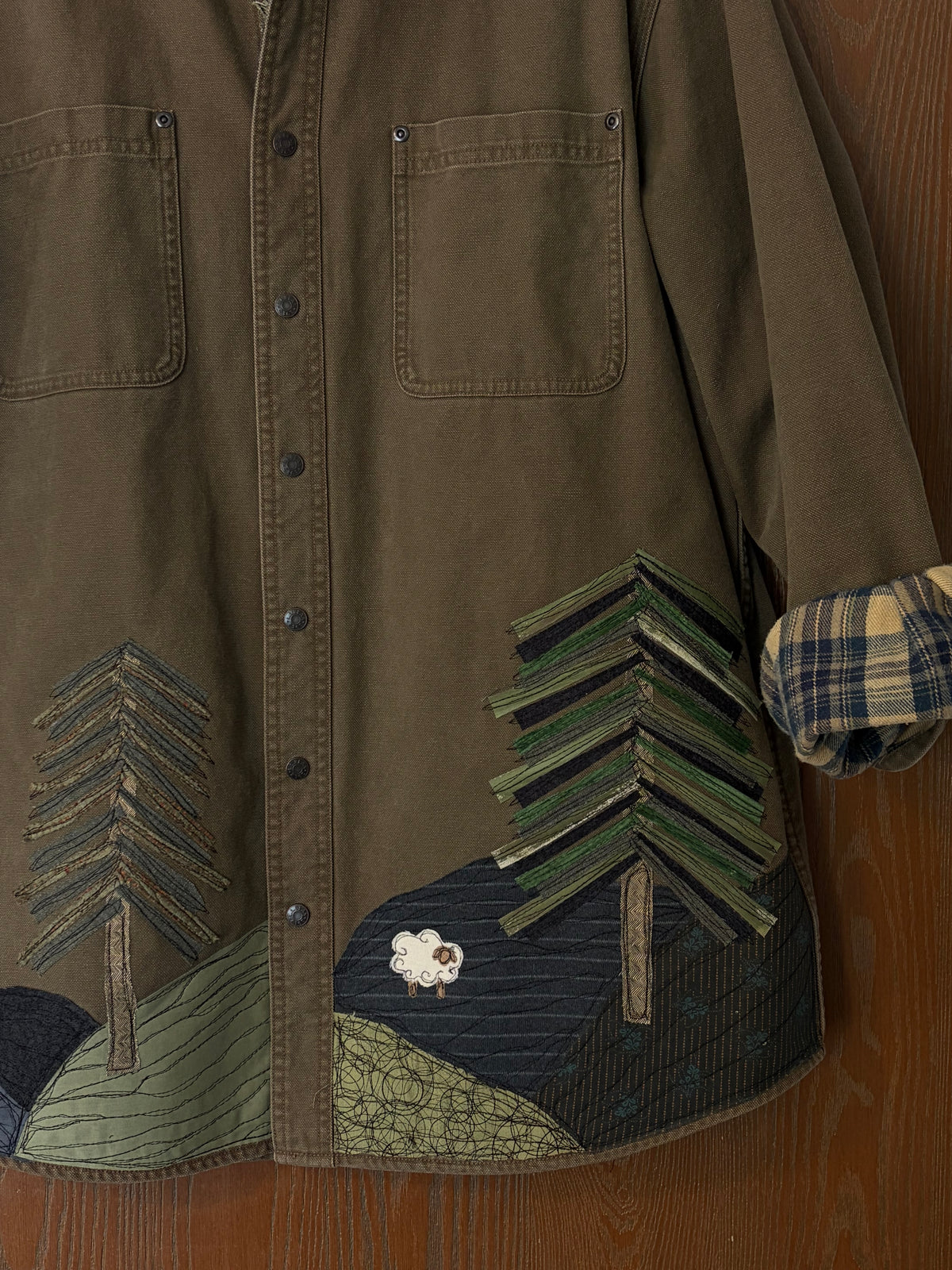 Pine tree & sheep jacket