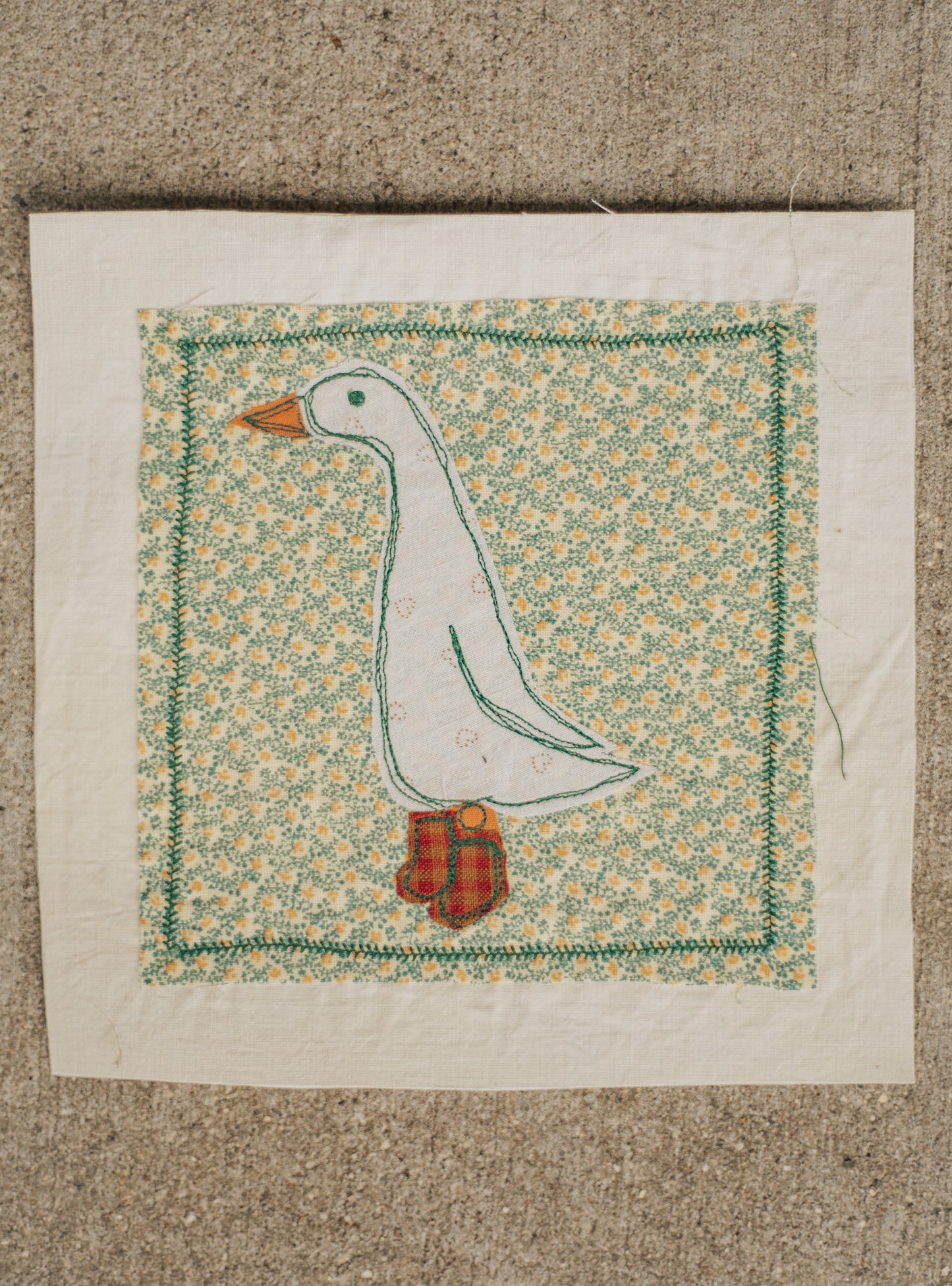 Goose in red boots patch