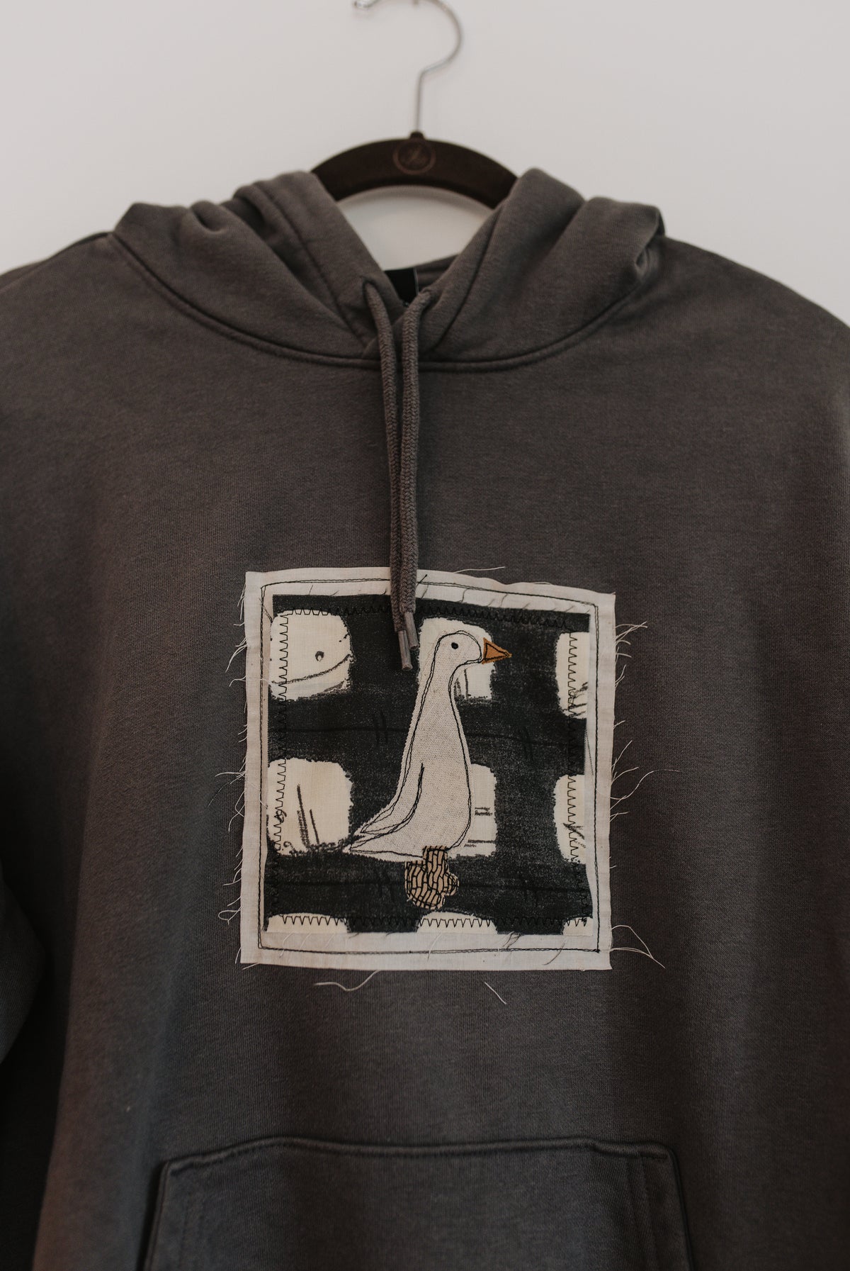 Goose Patched Grey Hoodie