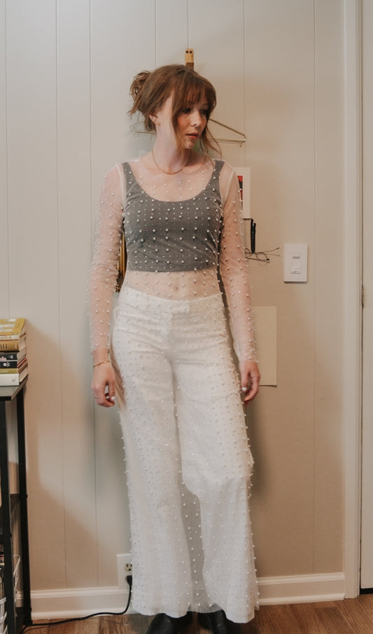 Mesh Pearl Dress