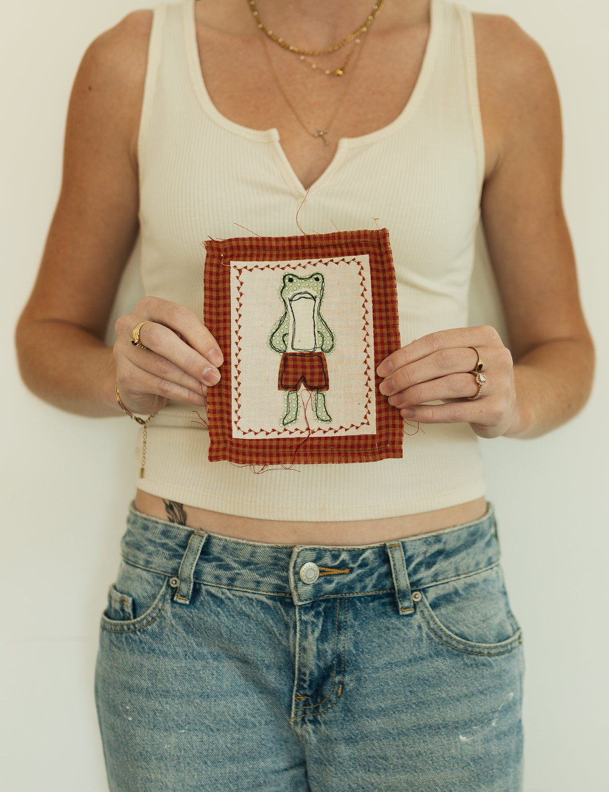 Red Checkered Frog in Boxers Patch