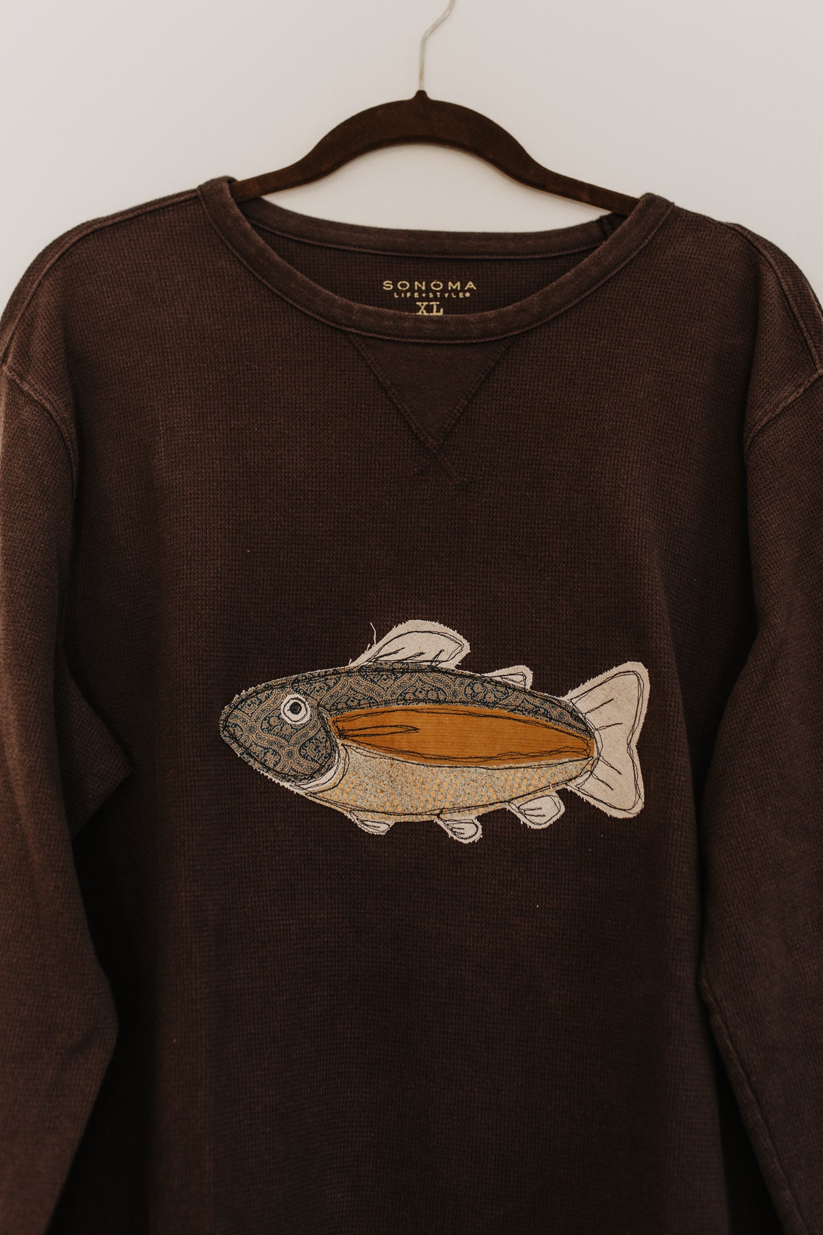 Fish Patched Brown Long Sleeve