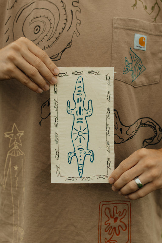 Blue Alligator Patch