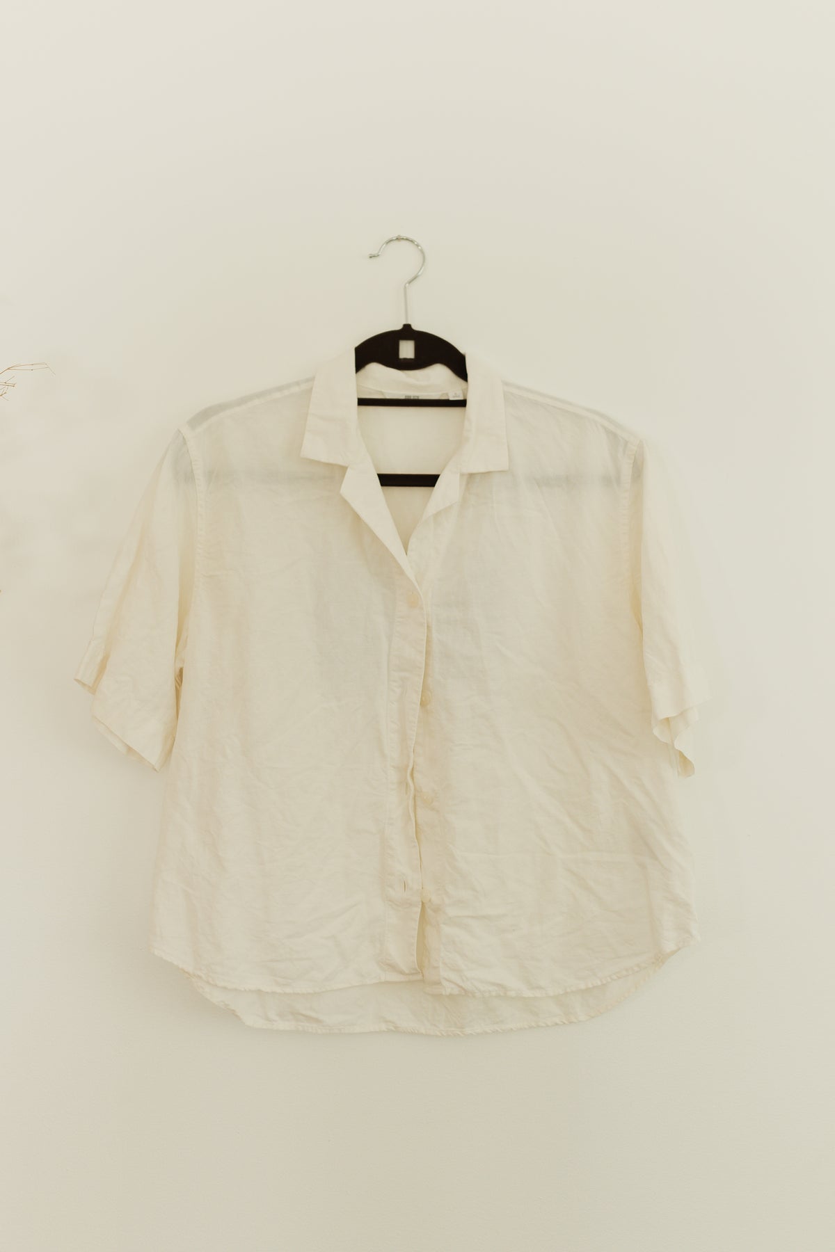 White bunny patched button up