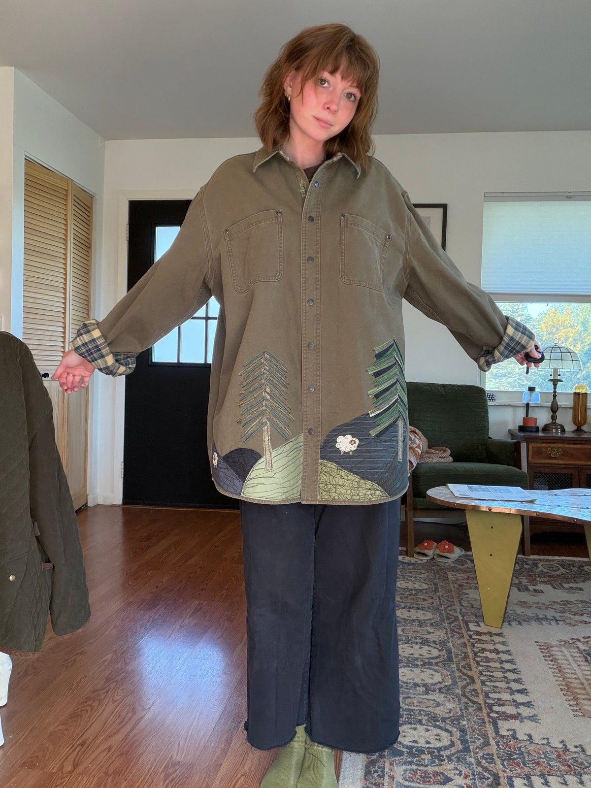 Pine tree & sheep jacket