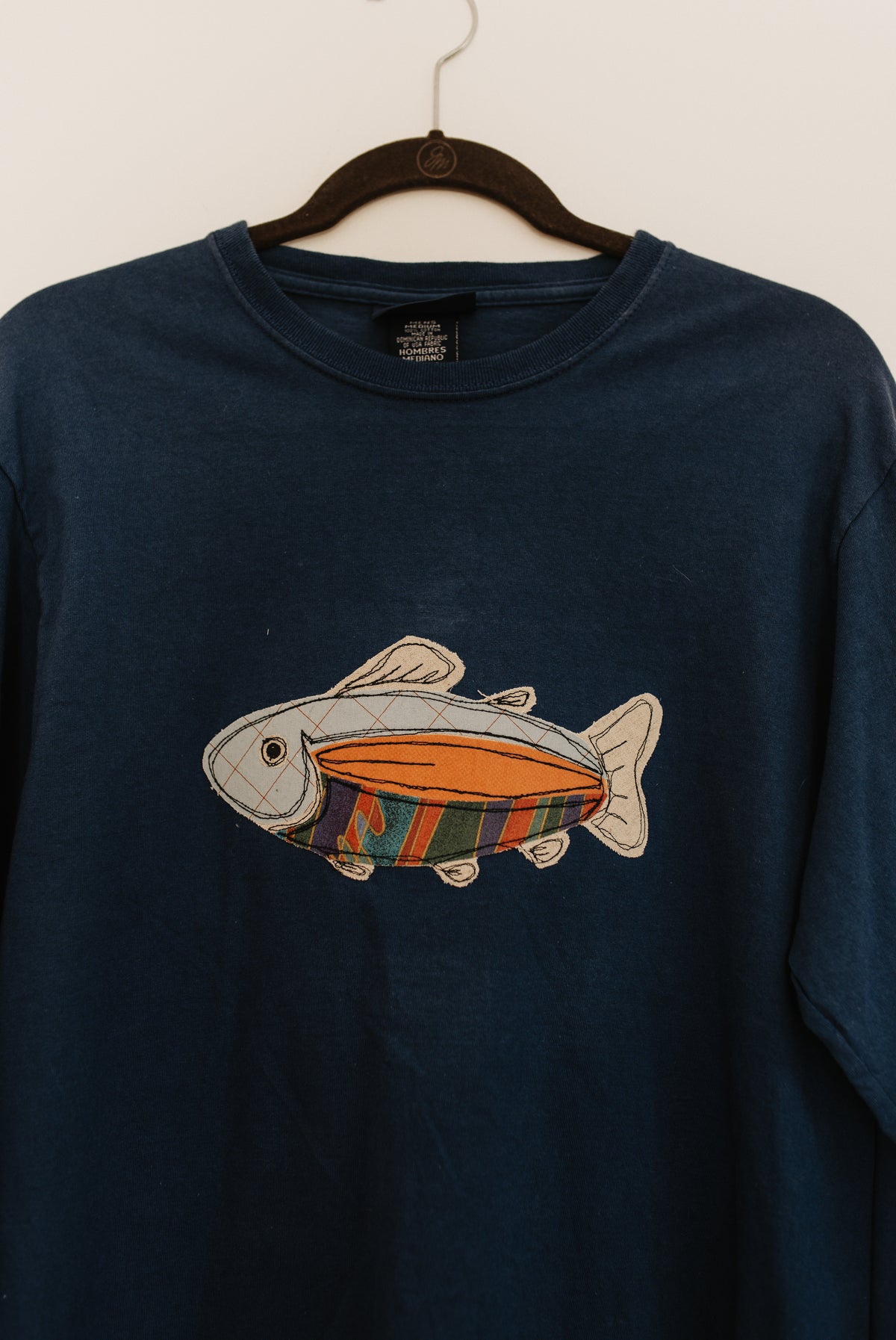 Fish Patched Blue Long Sleeve