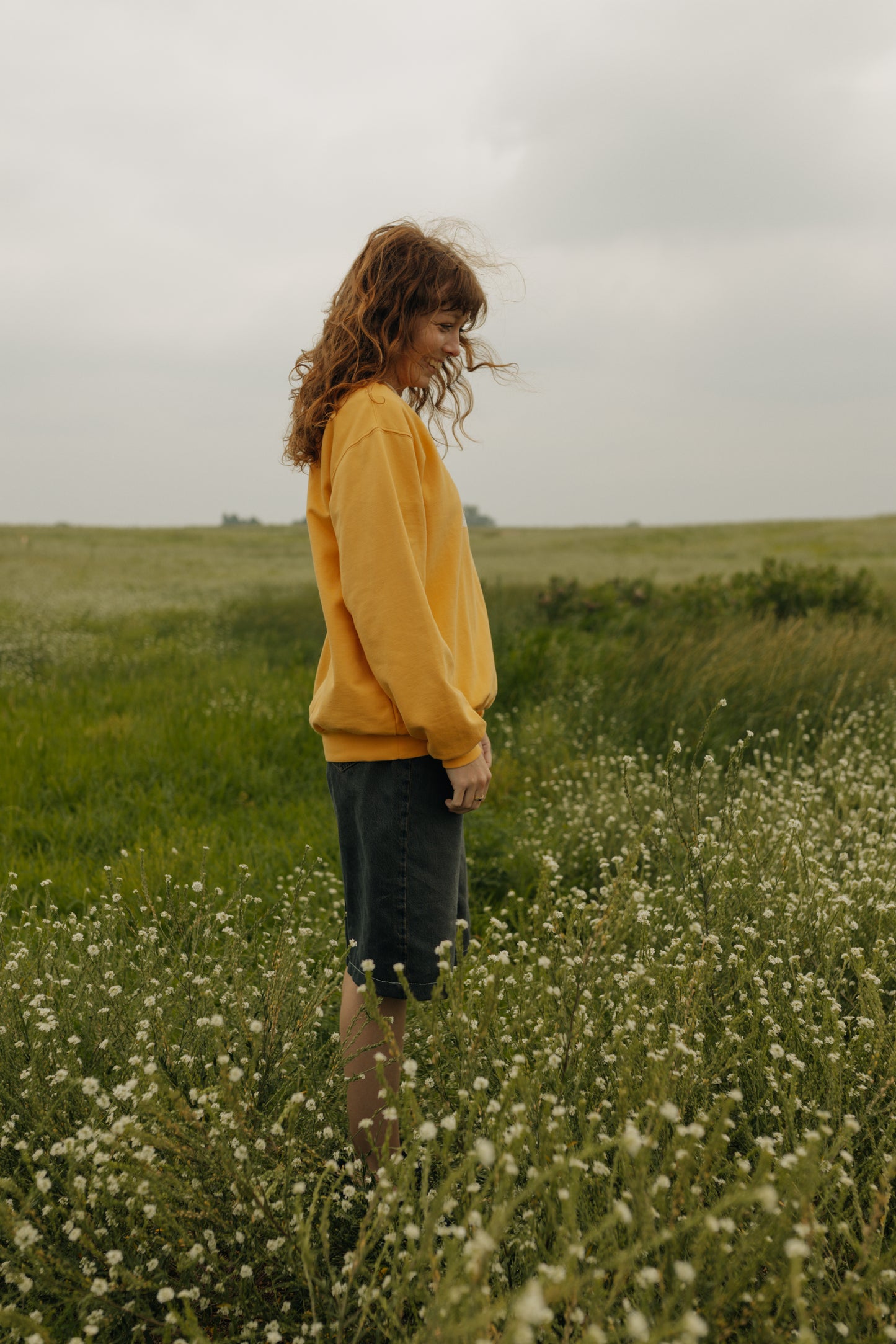 Goose patched crewneck