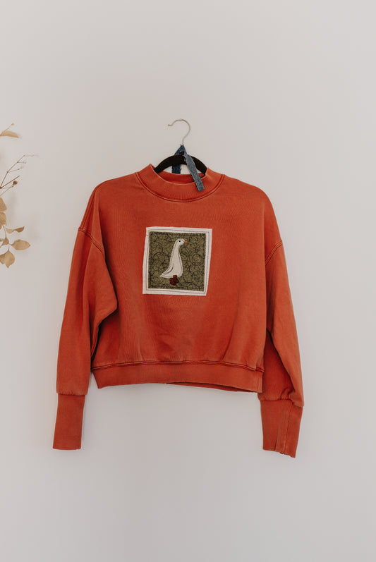 Goose Patched Red Crew