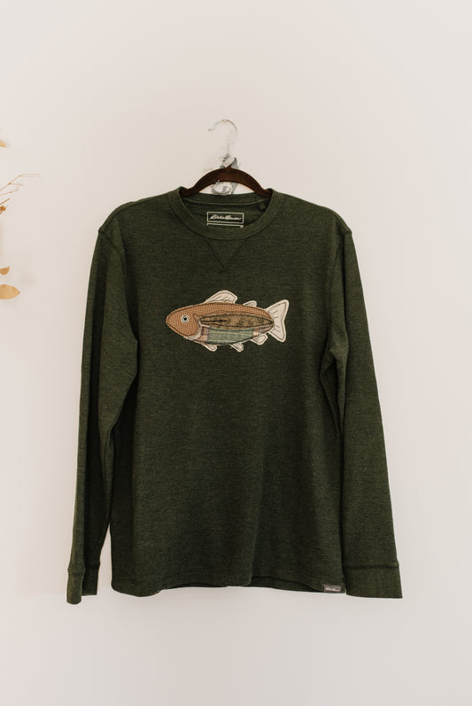 Fish Patched Green Long Sleeve