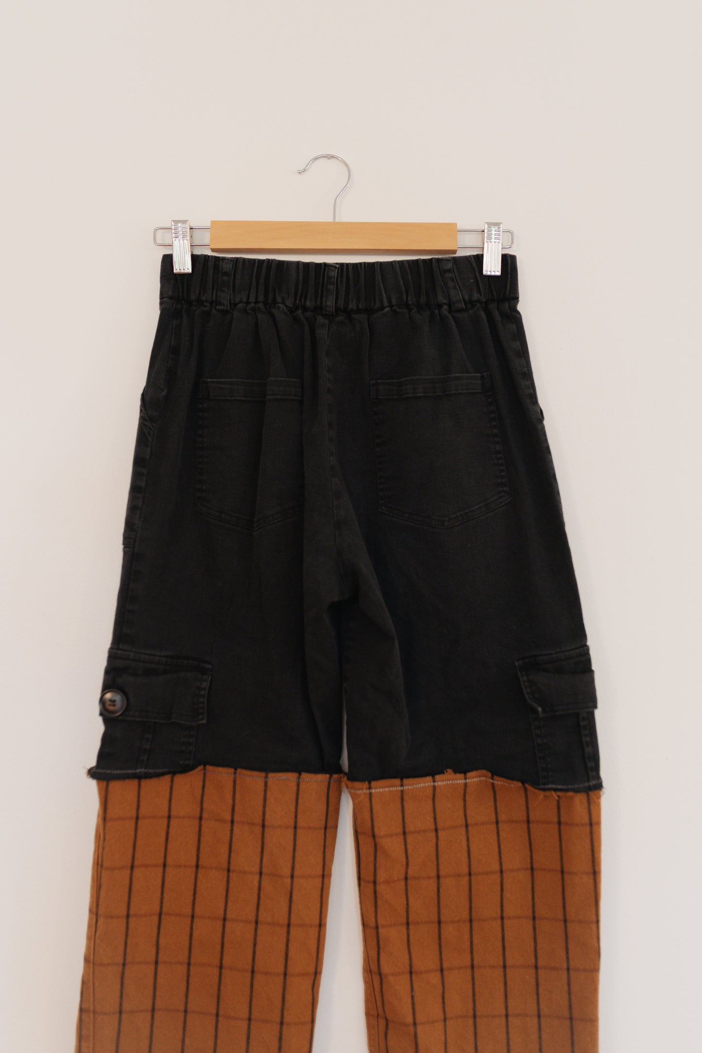 Reworked plaid & black pants