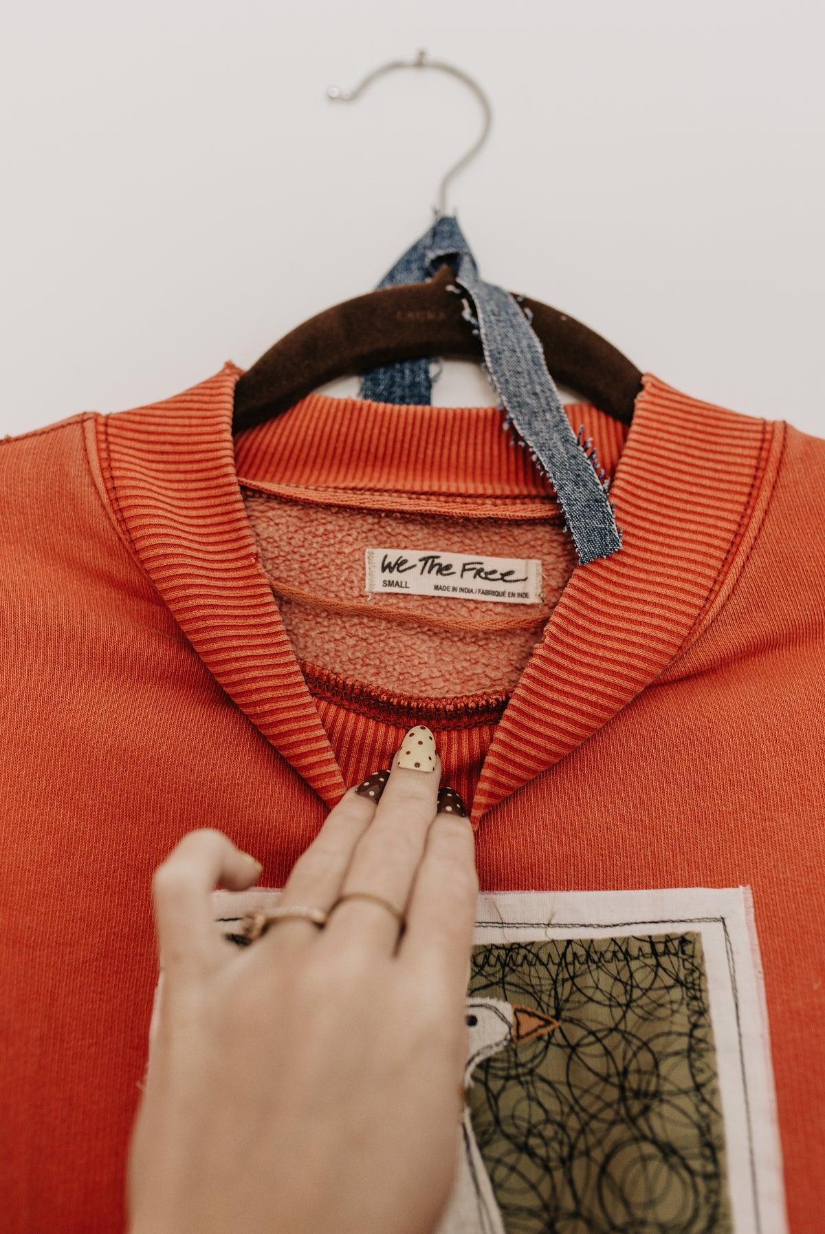 Goose Patched Red Crew