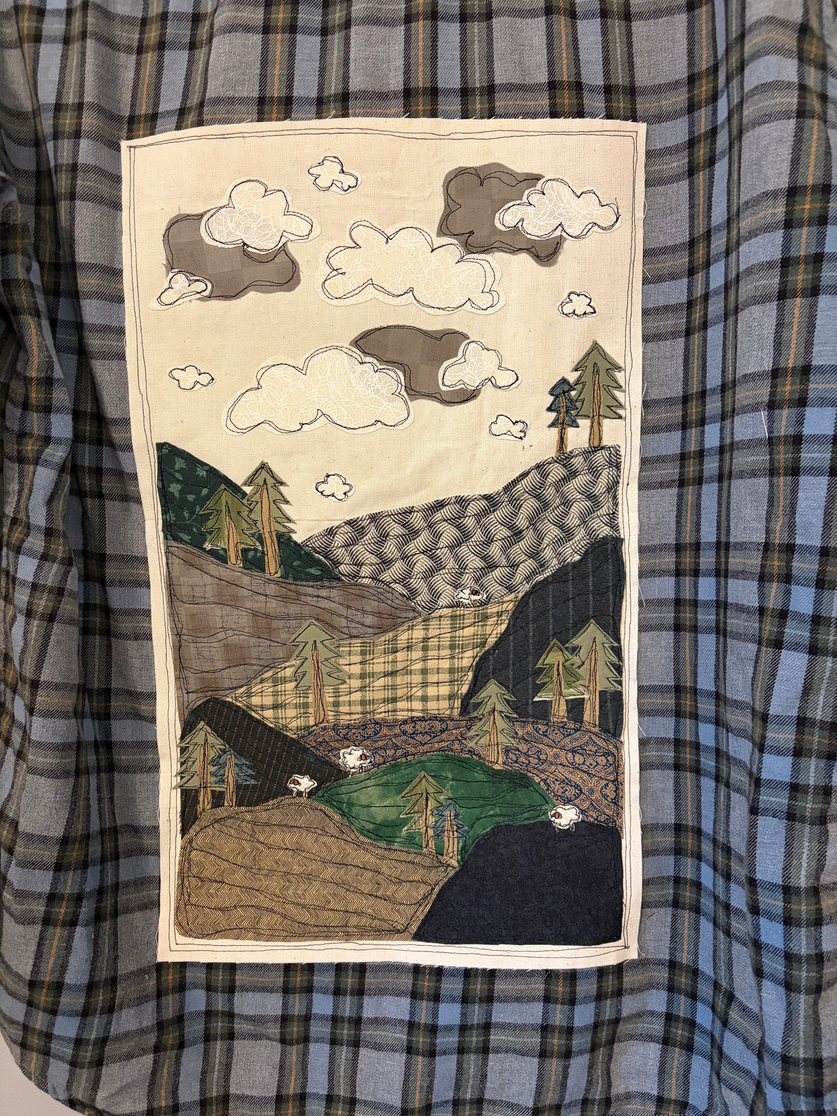 Woodsy patched flannel