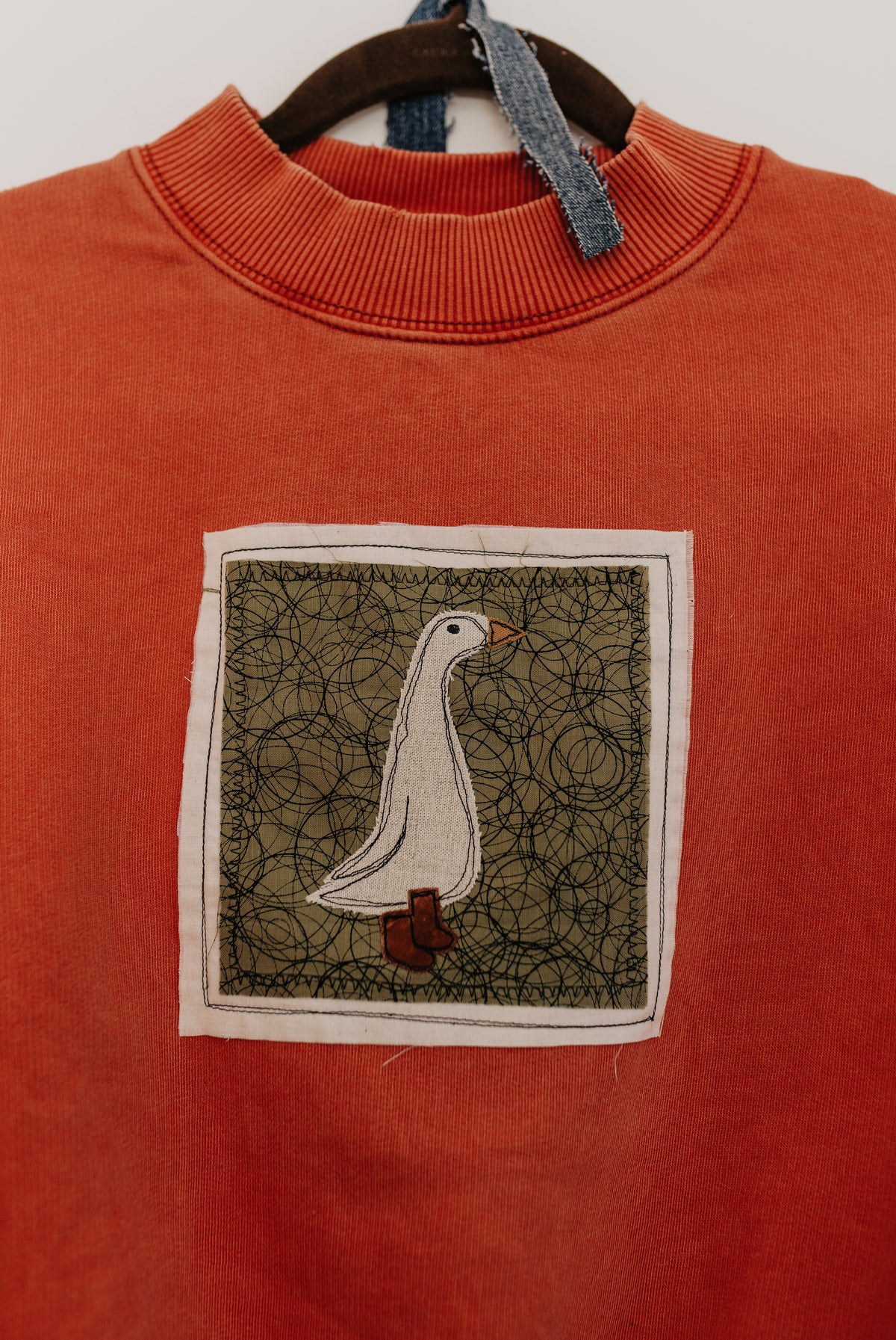 Goose Patched Red Crew