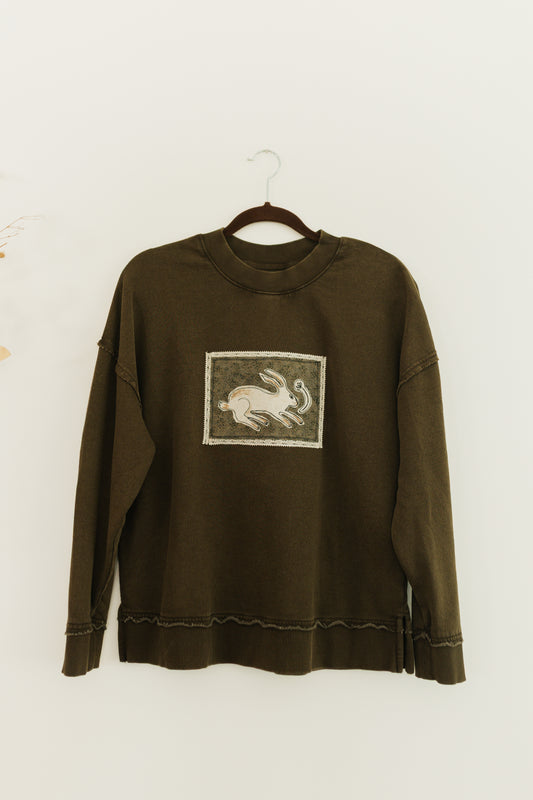 Bunny Patched Green Top