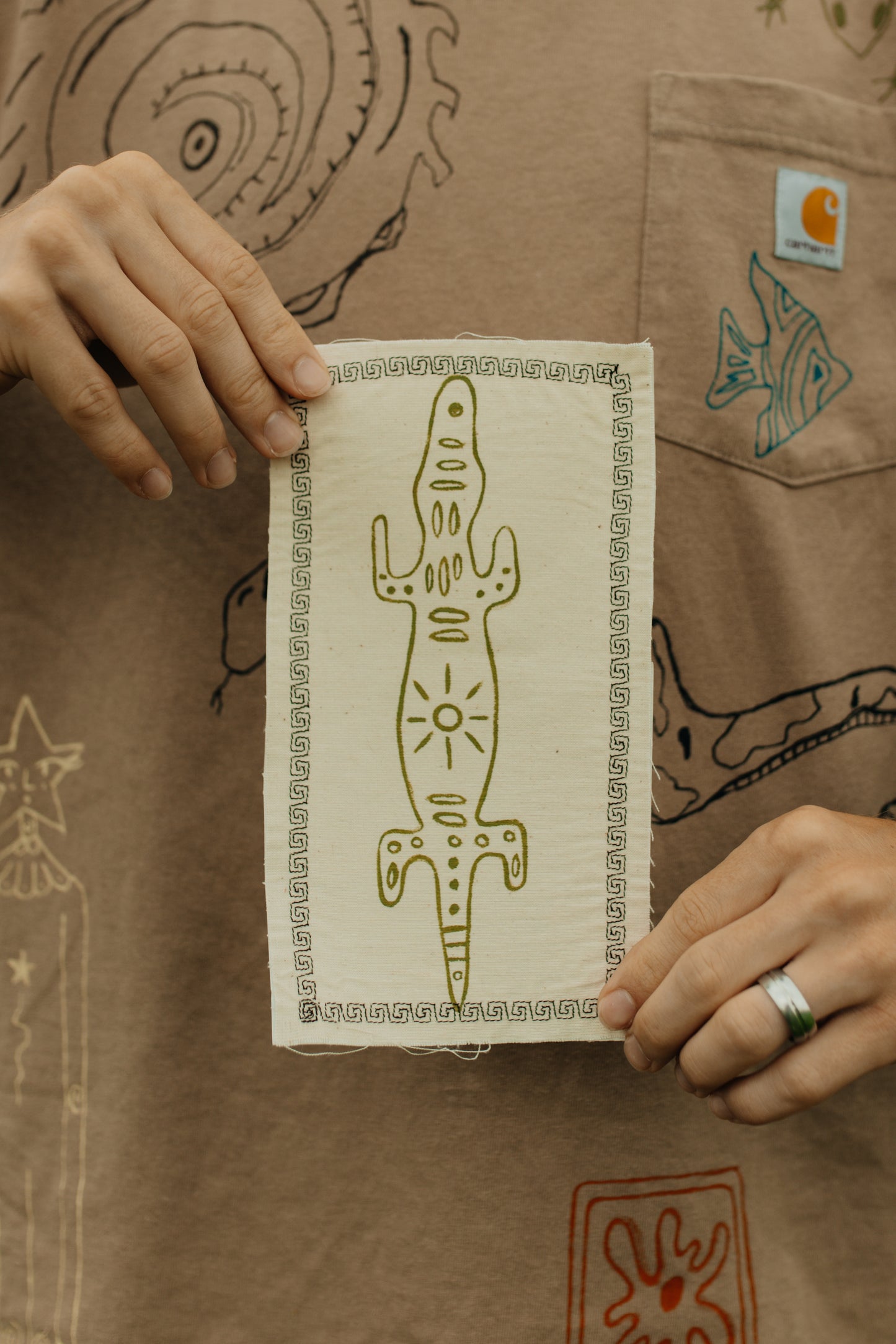 Green Alligator Patch