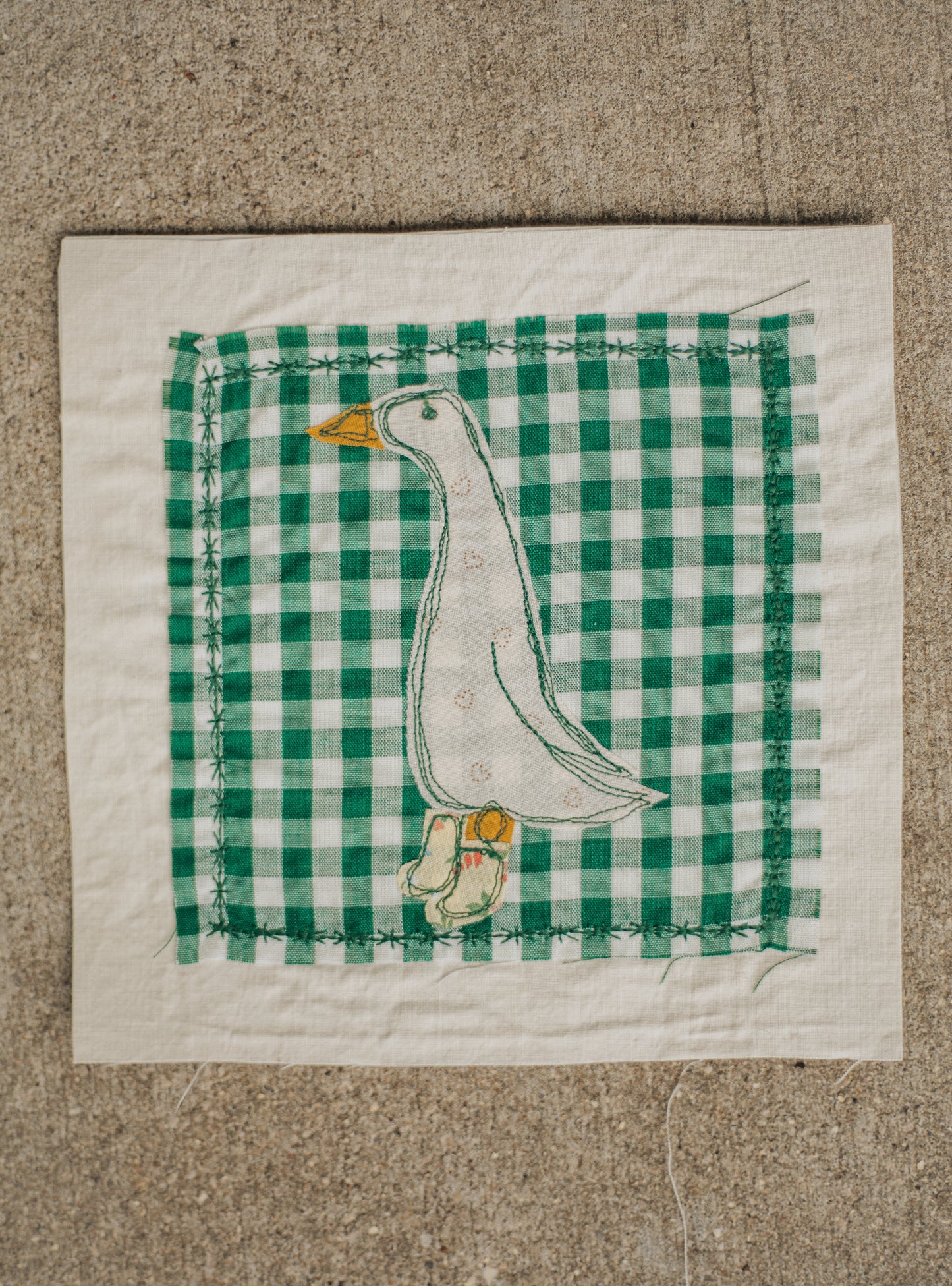 Goose in yellow boots patch