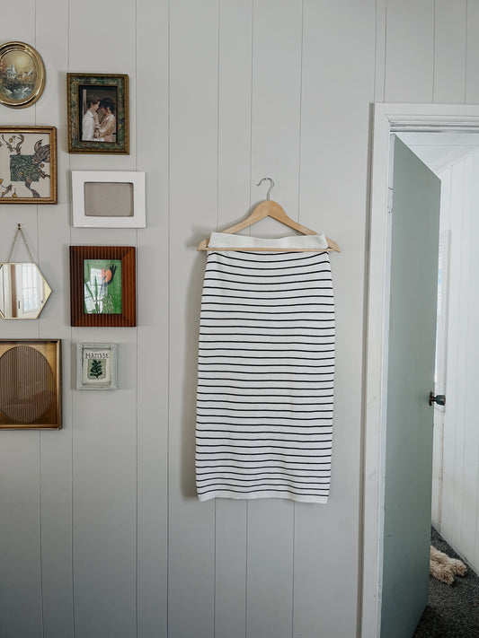 Knit Striped Skirt