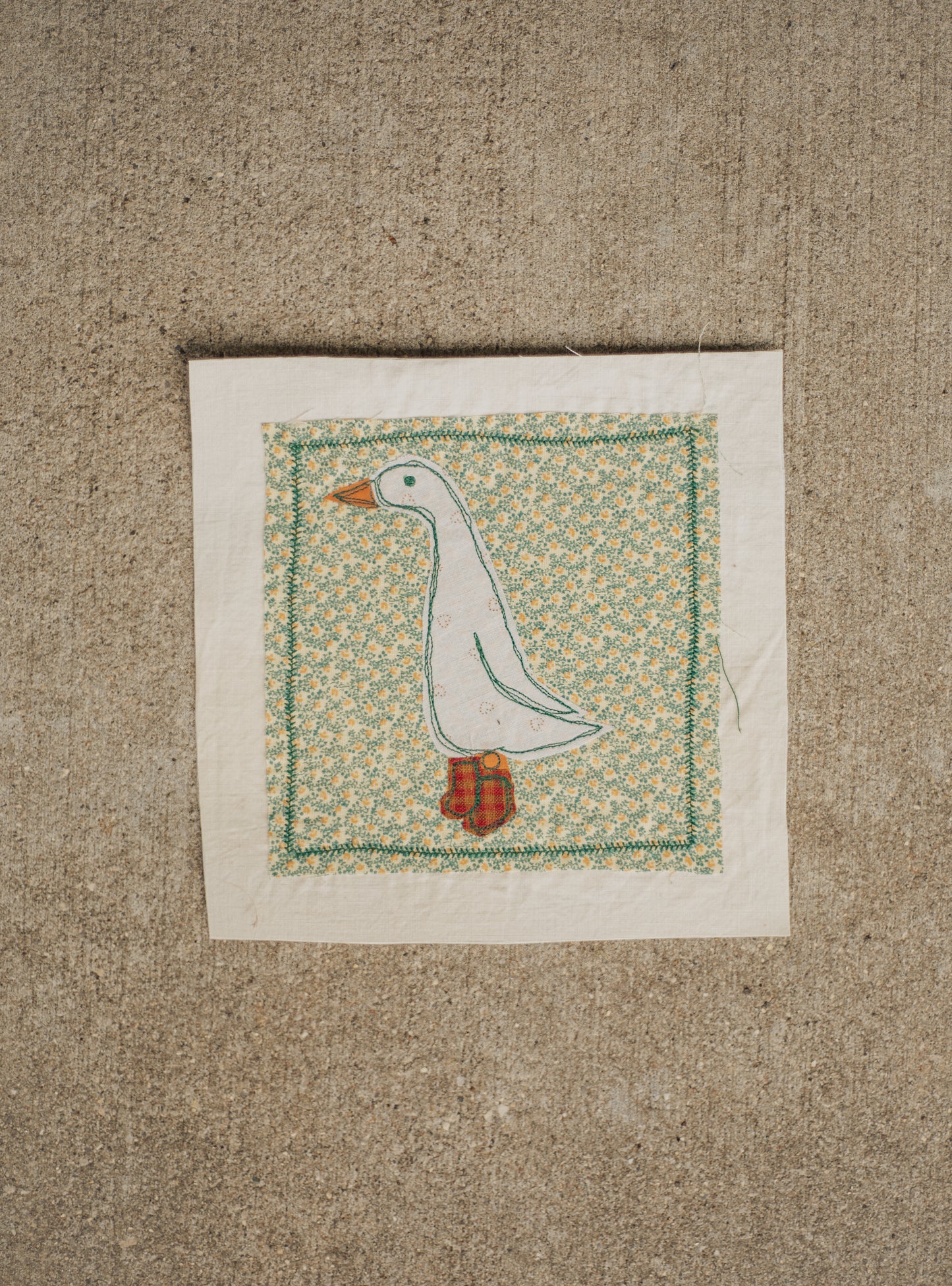 Goose in red boots patch