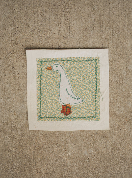 Goose in red boots patch