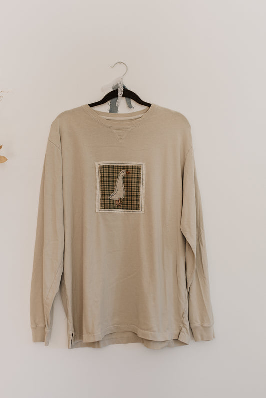 Goose Patched Cream Long Sleeve