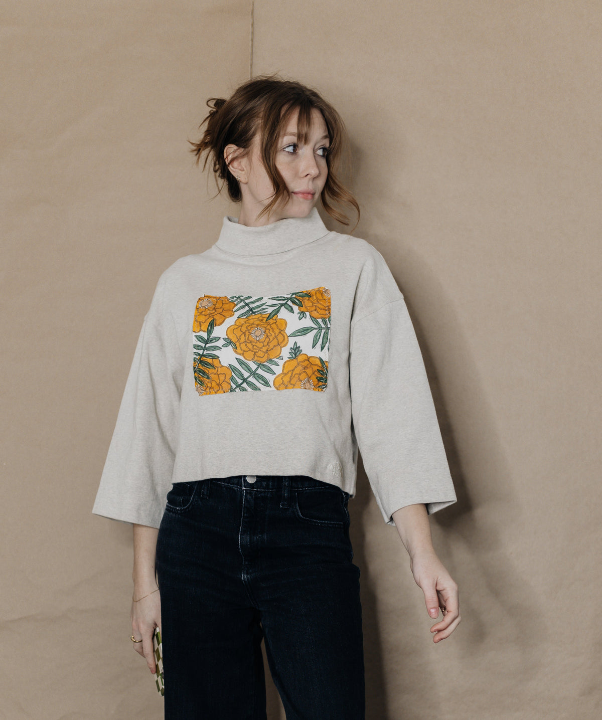 Floral Turtleneck