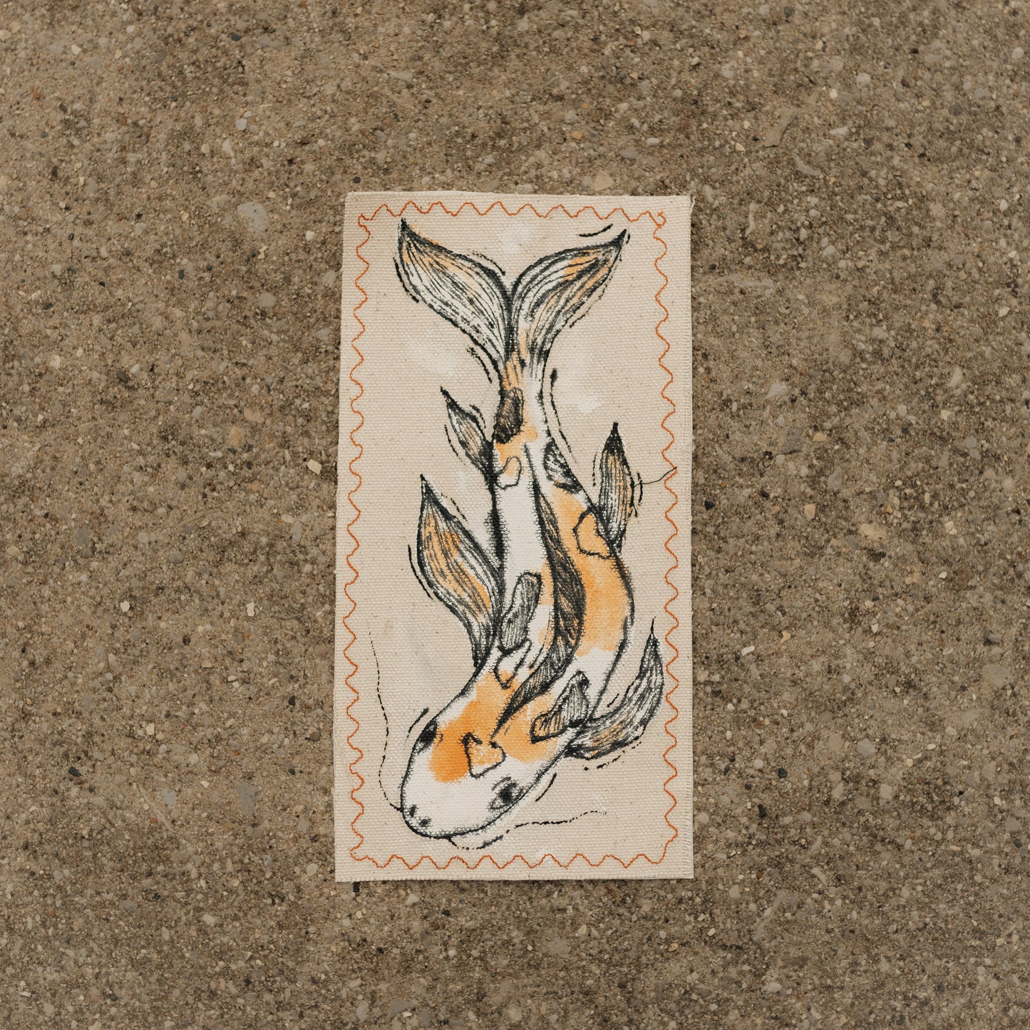 White & Orange Koi Patch