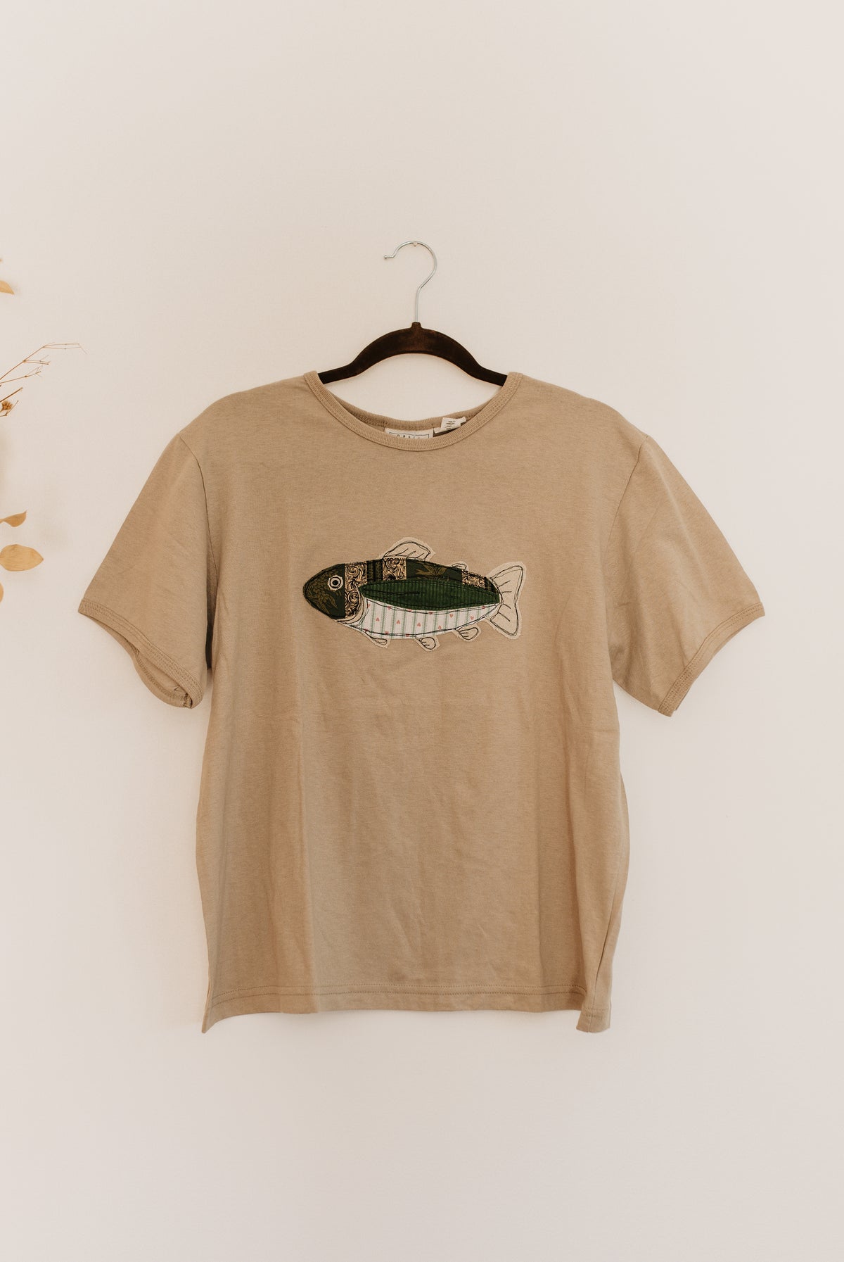 Fish Patched Tan Tee