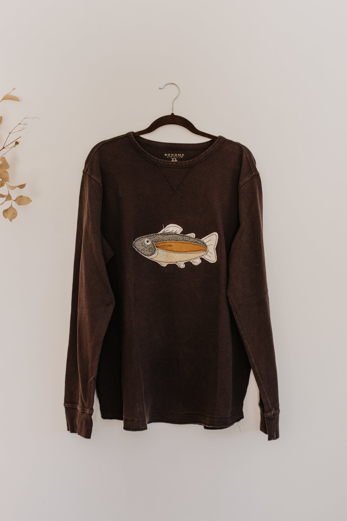 Fish Patched Brown Long Sleeve