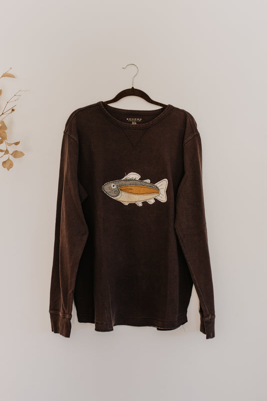 Fish Patched Brown Long Sleeve