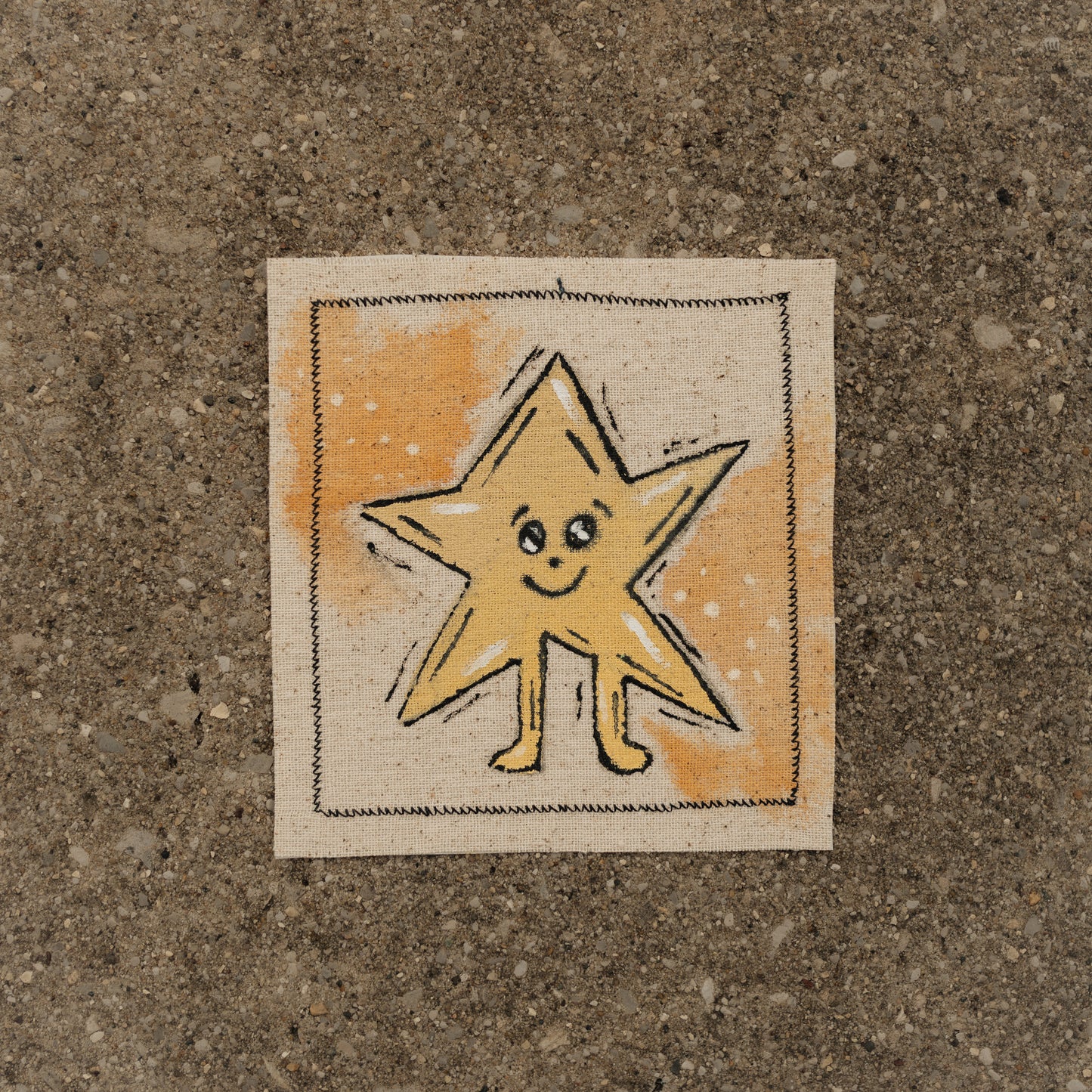 Happy Yellow Star Patch